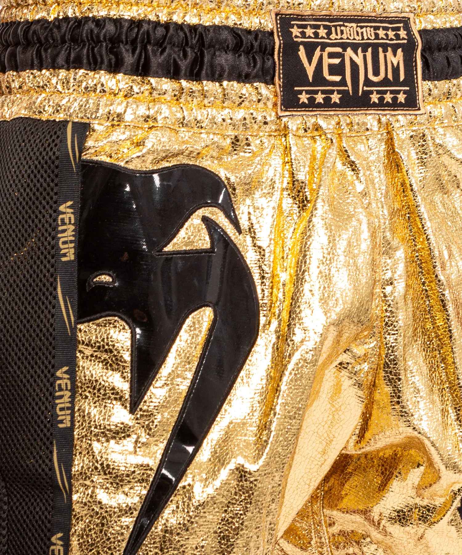 Pantalones  de Muay Thai Venum Giant Foil - Oro/Negro - Image 3
