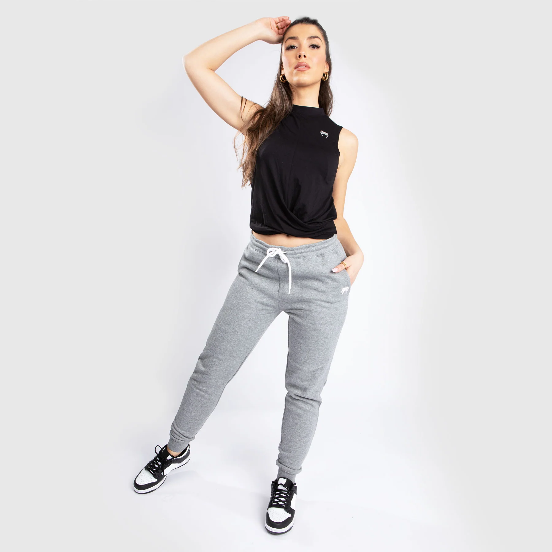 Pantalones Jogging Venum Classic - De Mujer - Gris Jaspeado Claro - Image 4