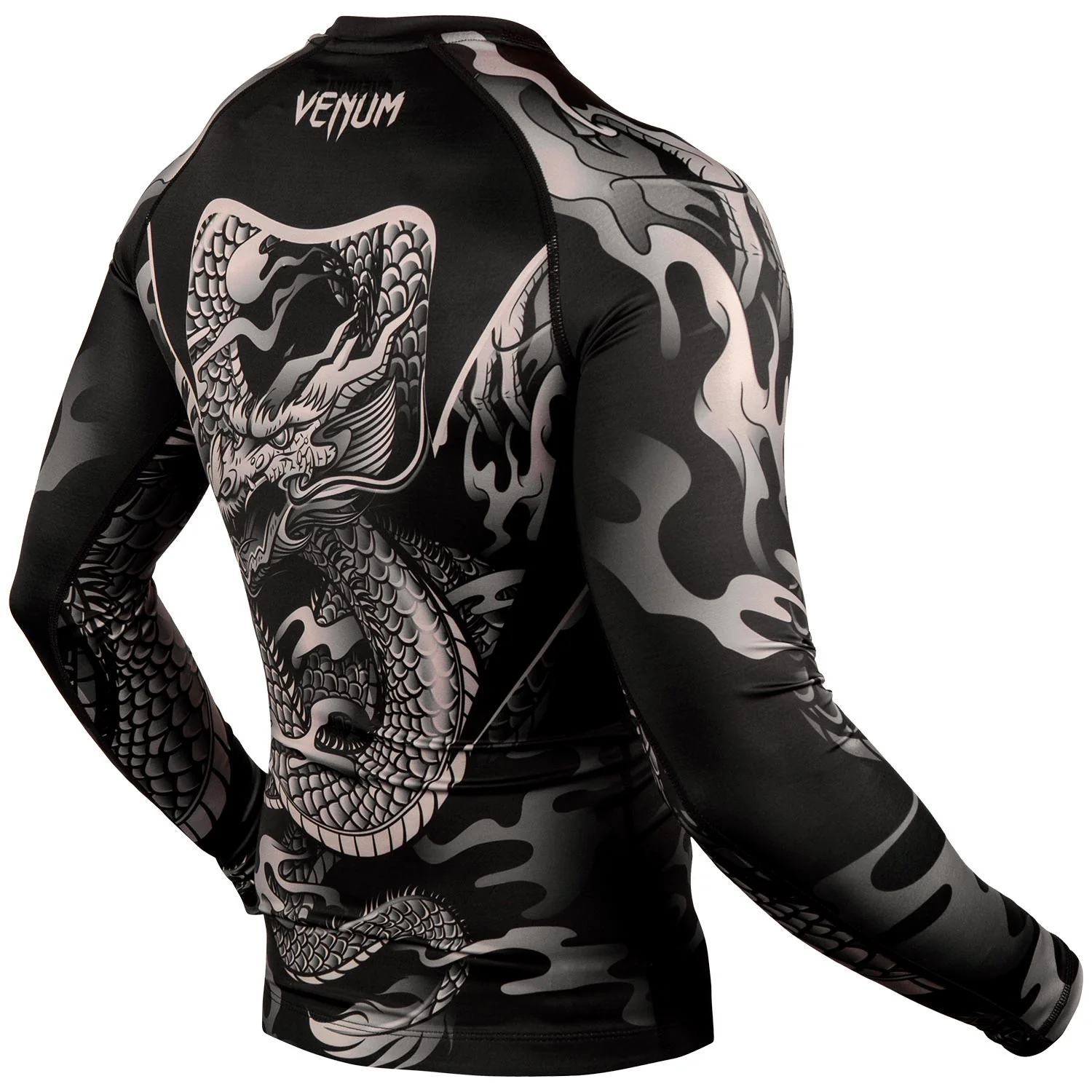 Rashguard Venum Dragon's Flight - Manga Larga - Negro/Arena - Image 3