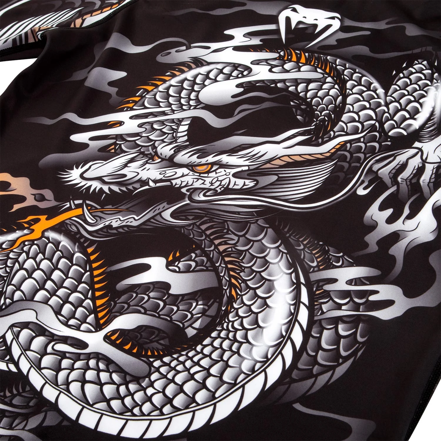 Rashguard Venum Dragon's Flight - Mangas Largas - Negro/Blanco - Image 6