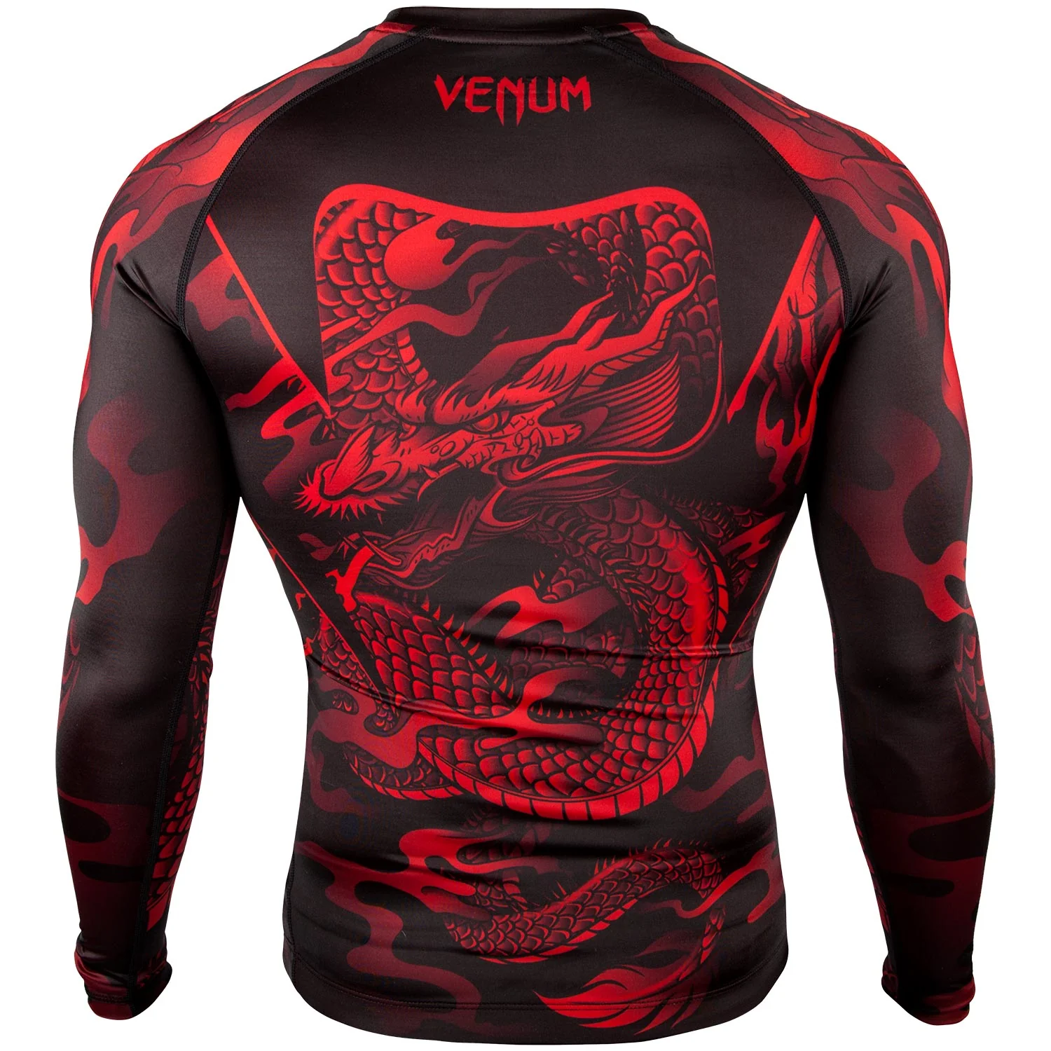 Rashguard Venum Dragon's Flight - Mangas Largas - Negro/Rojo - Image 4