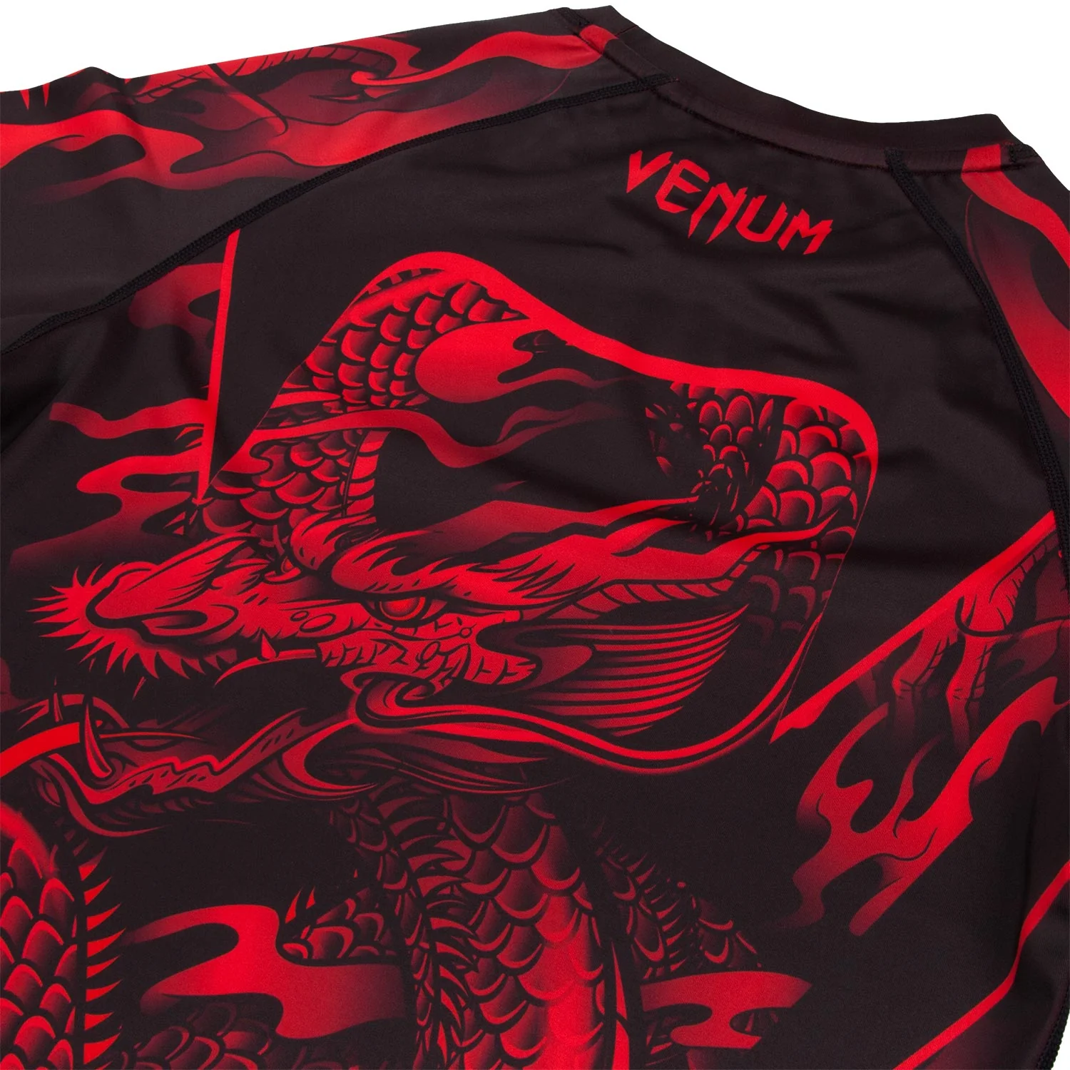 Rashguard Venum Dragon's Flight - Mangas Largas - Negro/Rojo - Image 7