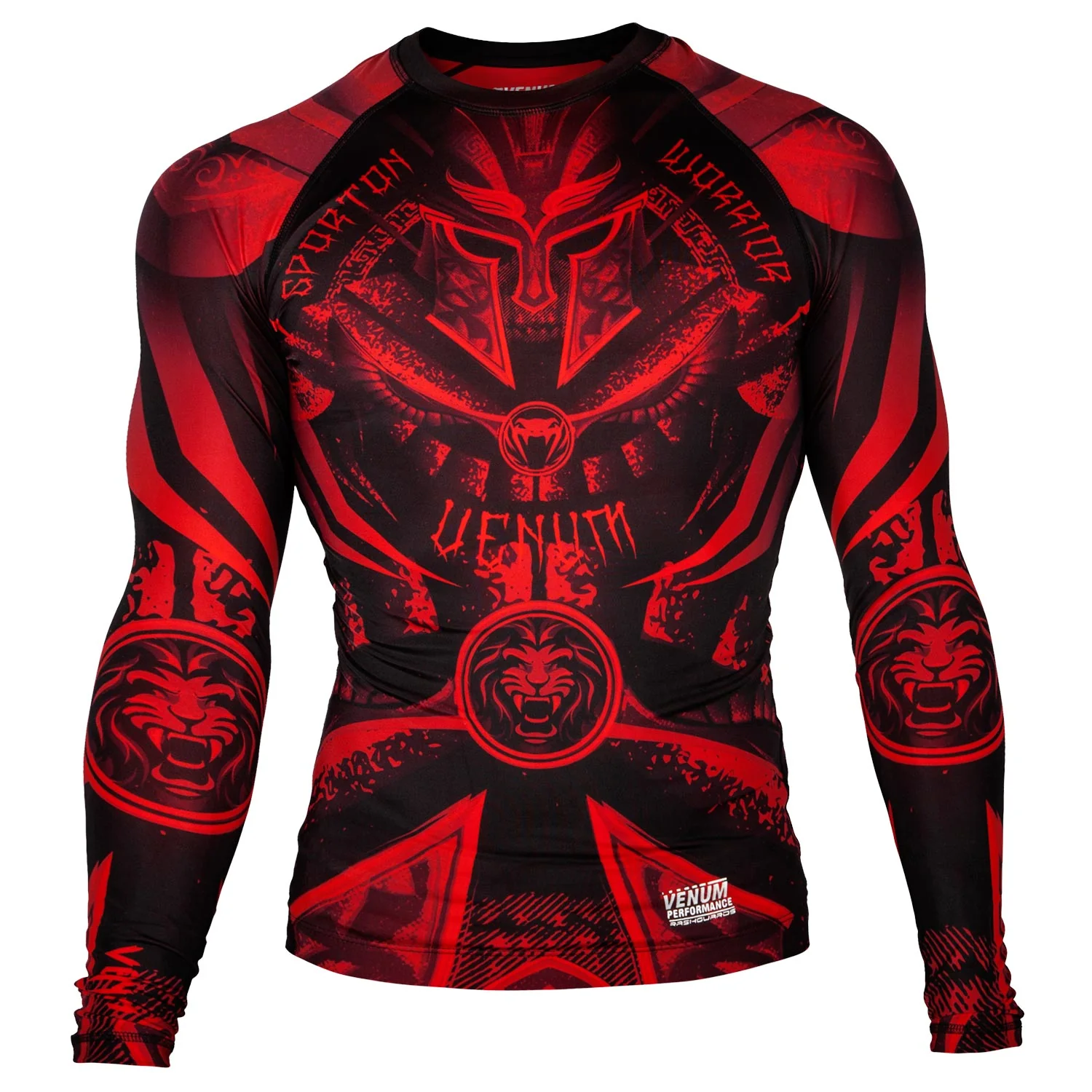 Rashguard Venum Gladiator 3.0 - Mangas Largas - Negro/Rojo