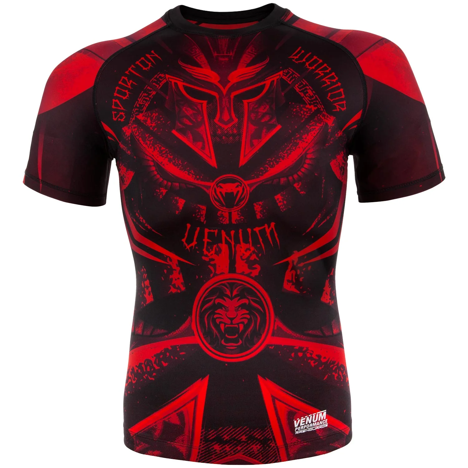 Rashguard Venum Gladiator 3.0 Rashguard - Negro/Rojo - Mangas Cortas