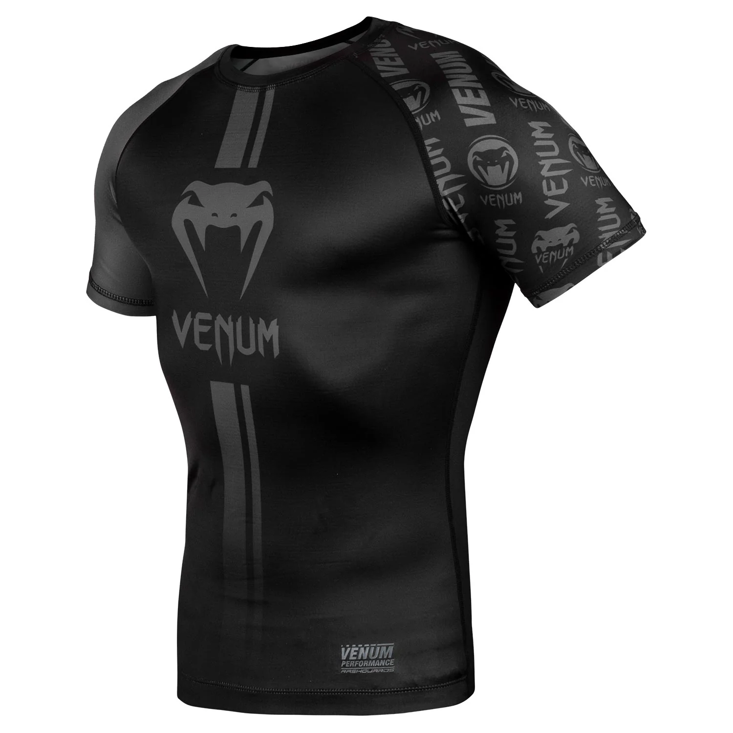Rashguard Venum Logos - Mangas cortas - Negro/Negro - Image 2