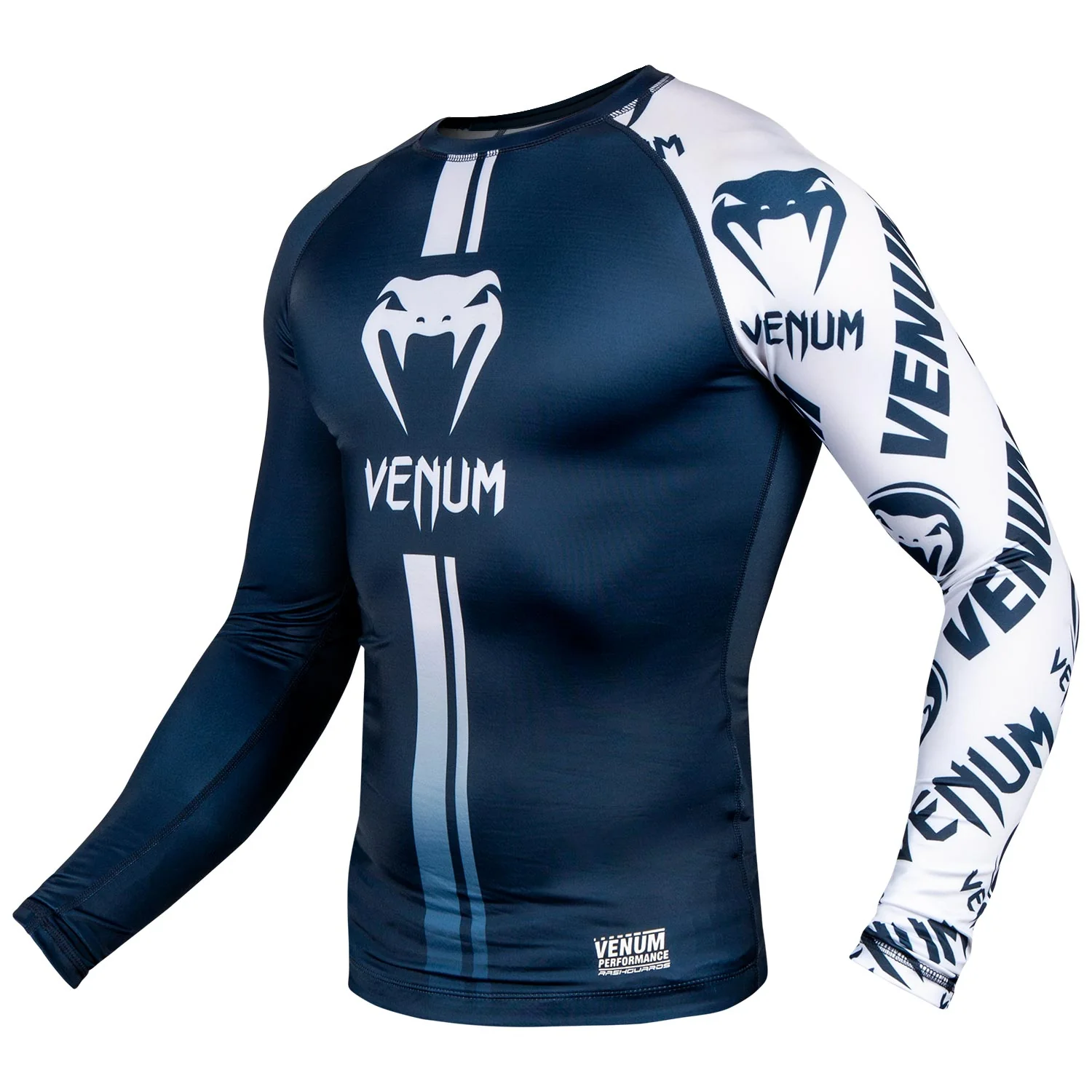 Rashguard Venum Logos - Mangas largas - Azul Marino/Blanco - Image 2
