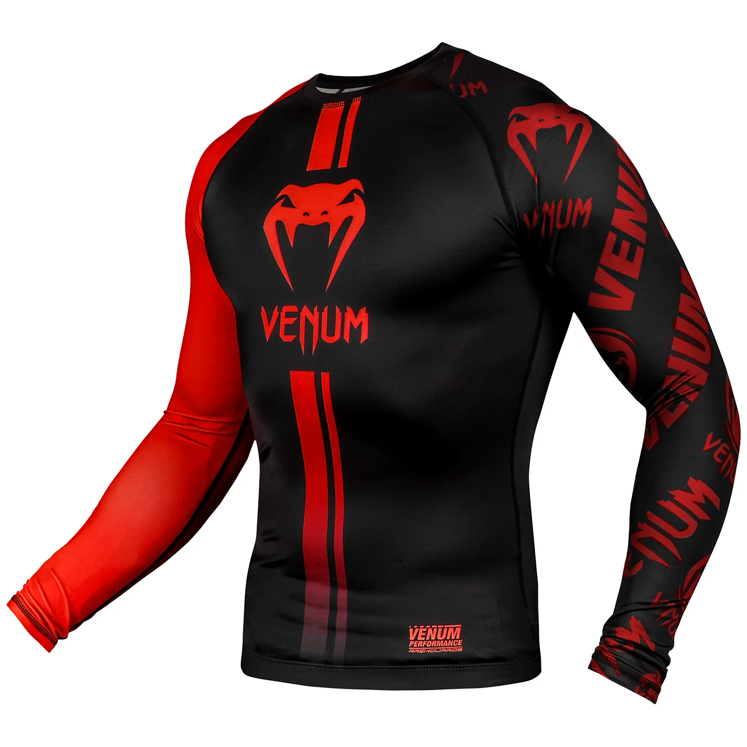 Rashguard Venum Logos - Mangas largas - Negro/Rojo - Image 2