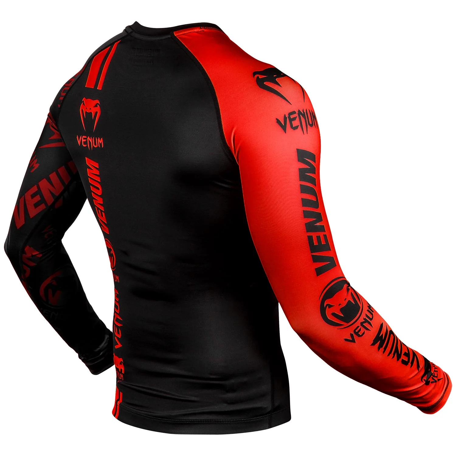 Rashguard Venum Logos - Mangas largas - Negro/Rojo - Image 3