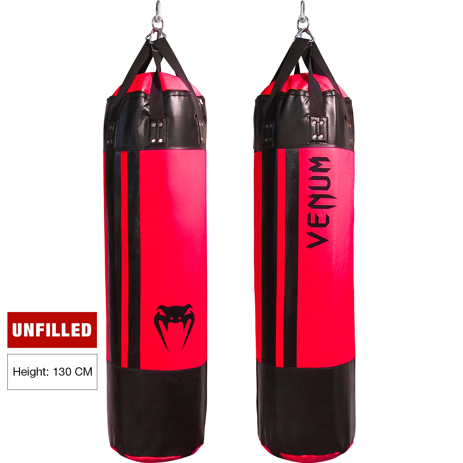 Saco de boxeo Venum Hurricane - 130 cm - Sin relleno - Negro/Rosa Fluo - Image 2