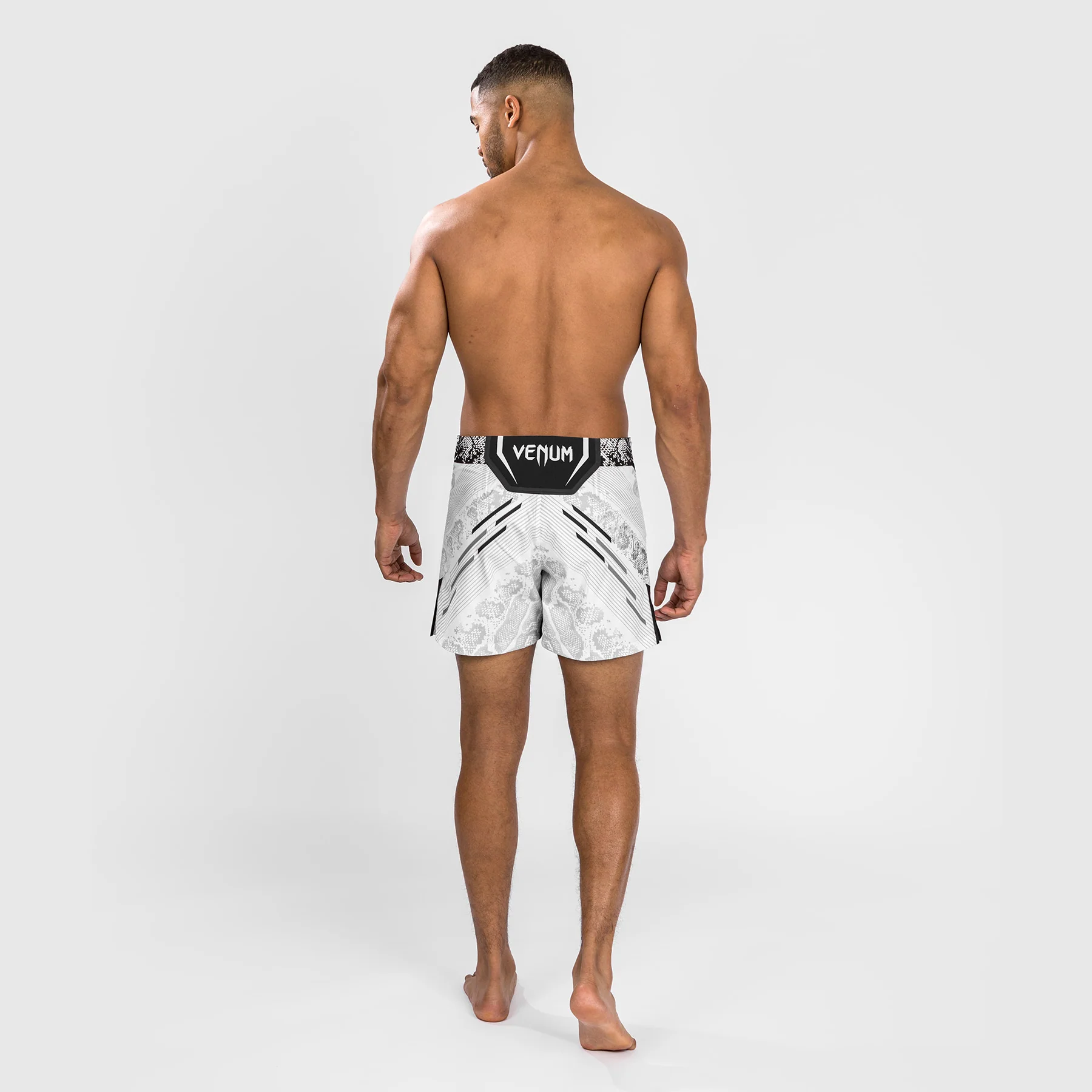 UFC Adrenaline by Venum Personalized Authentic Fight Night Pantalón Corto de Lucha para Hombre - Corte Corto – Blanco - Image 4