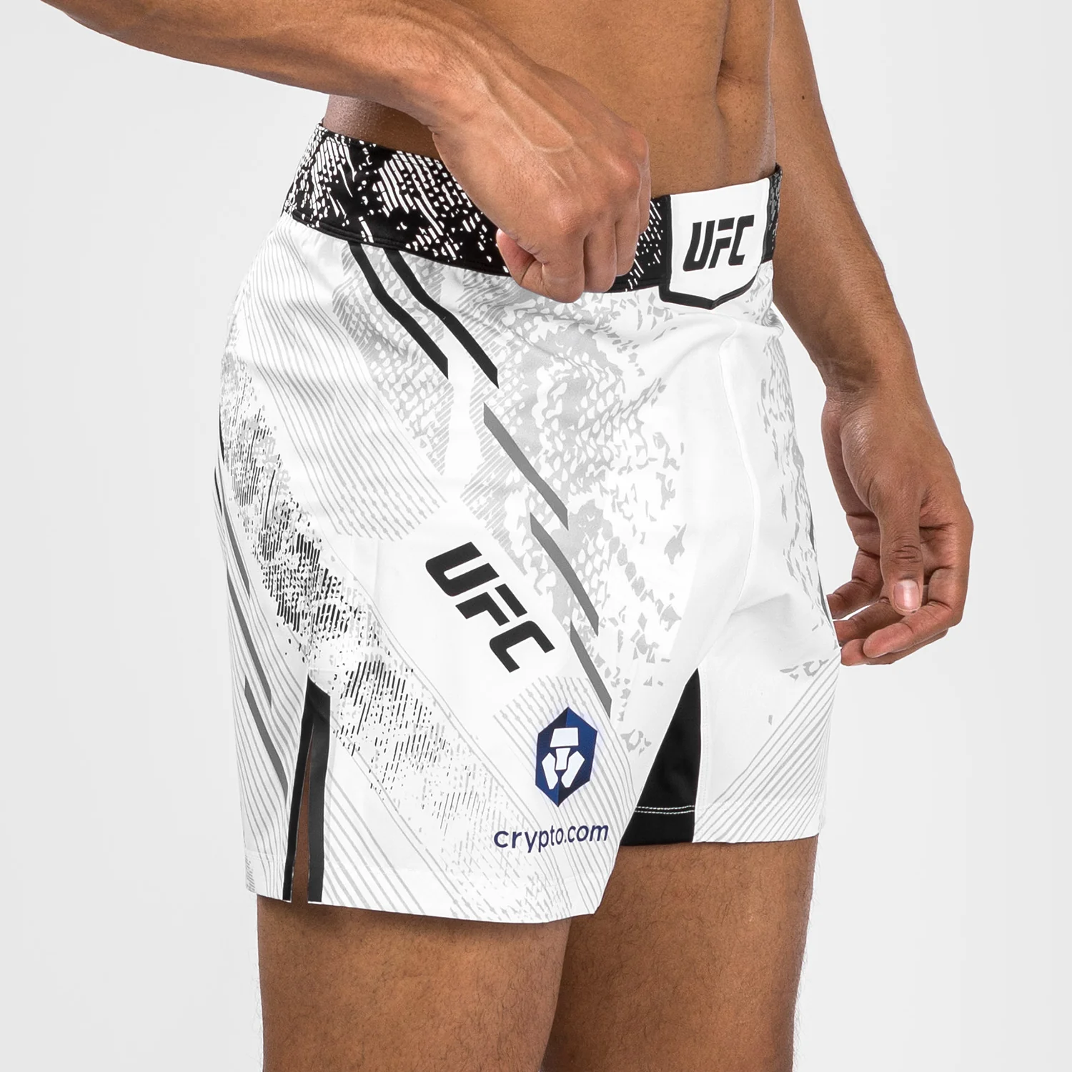 UFC Adrenaline by Venum Personalized Authentic Fight Night Pantalón Corto de Lucha para Hombre - Corte Corto – Blanco - Image 5