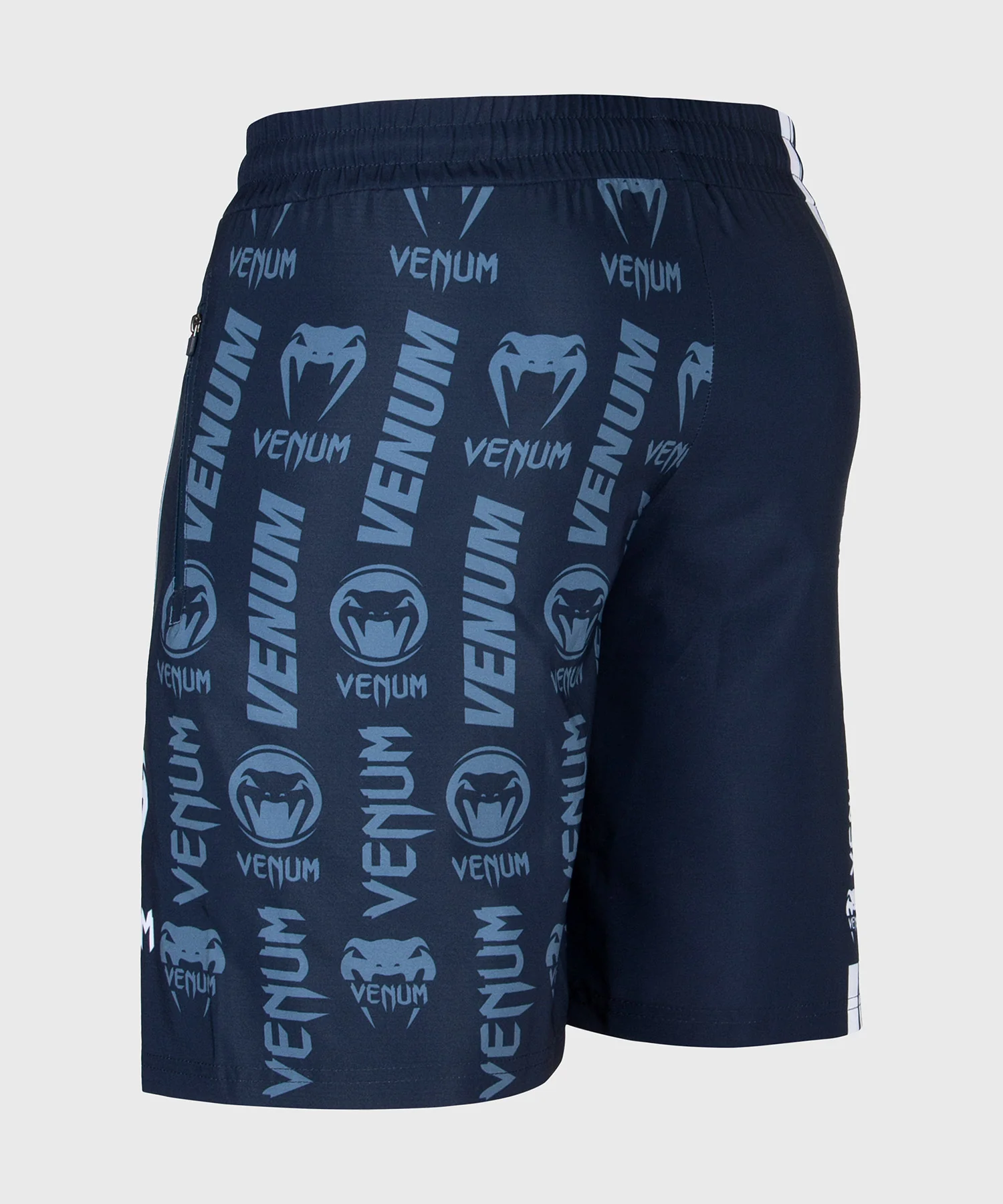 Short de Fitness Venum Logos - Azul Marino/Blanco - Image 3