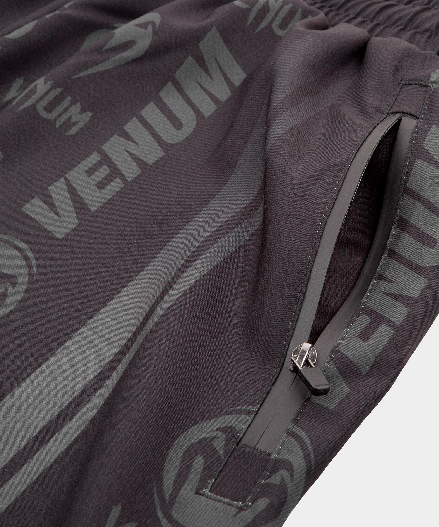 Short de Fitness Venum Logos - Negro/Negro - Image 6