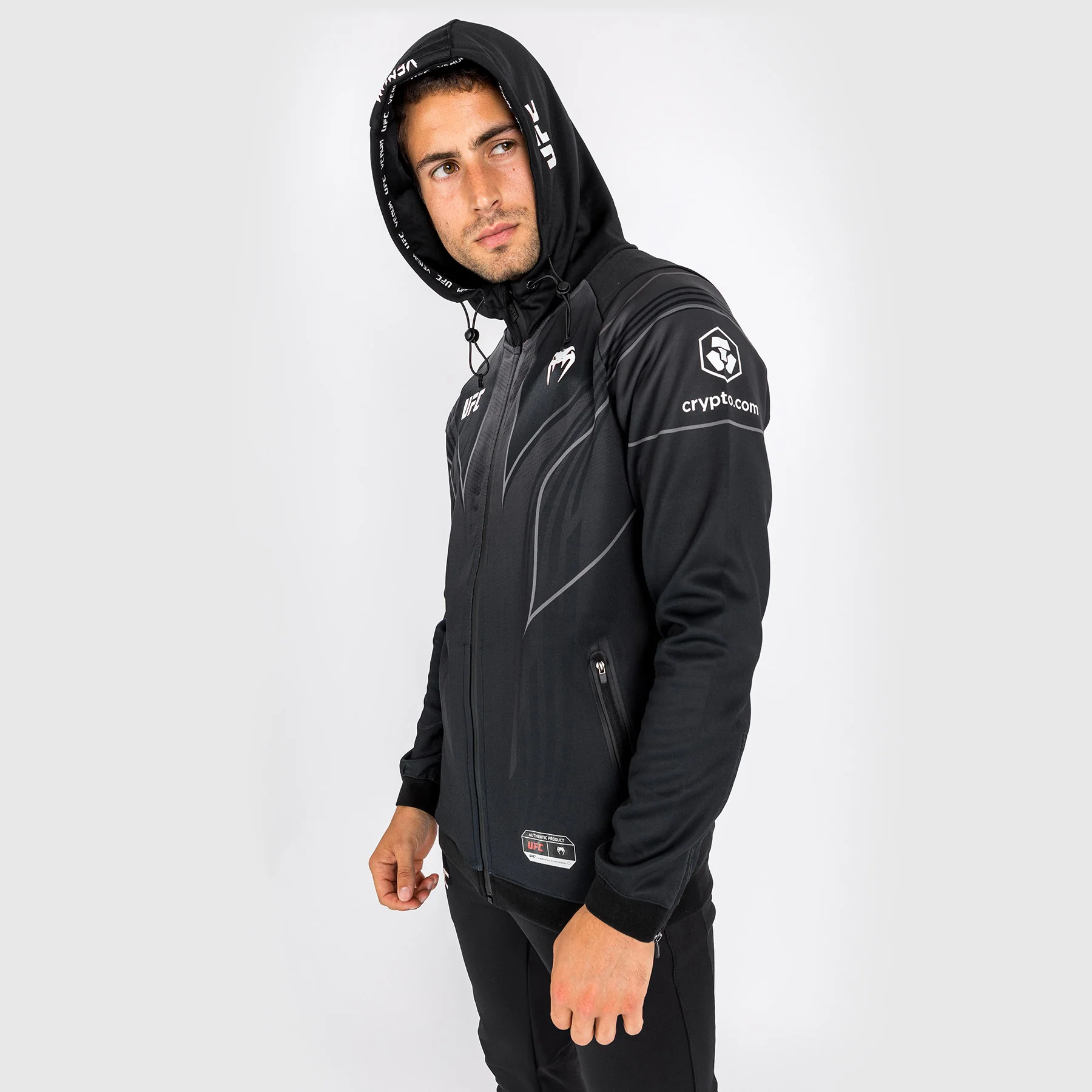 Sudadera con capucha UFC Venum Authentic Fight Night 2.0 para hombre - Negra - Image 4