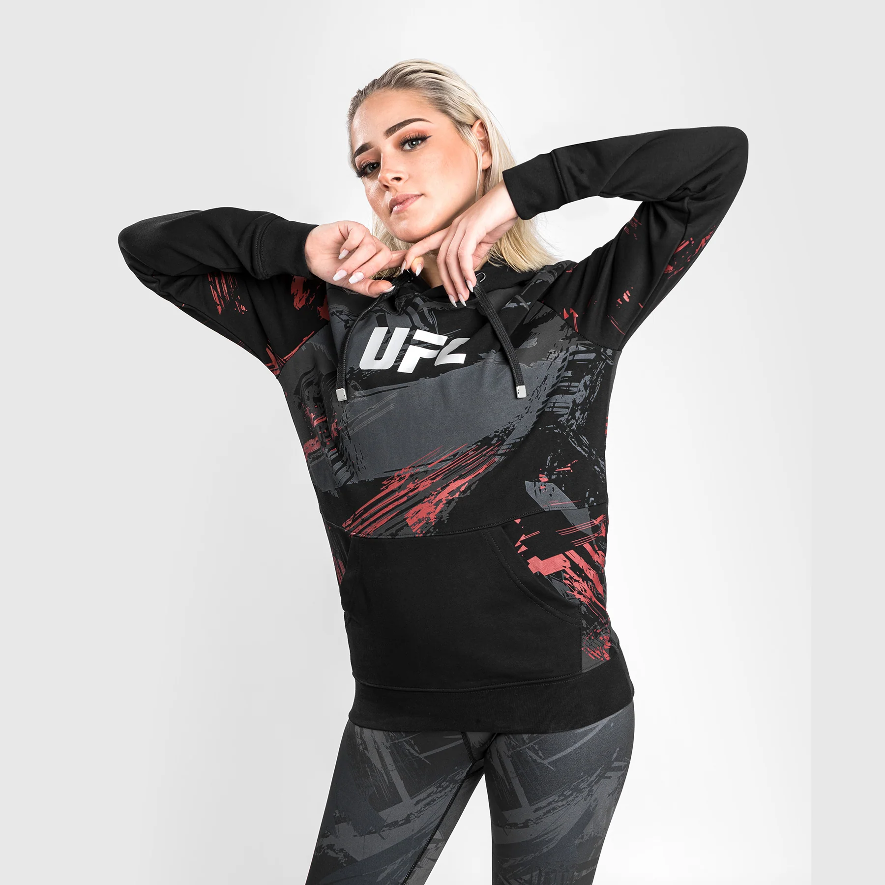 Sudadera con capucha UFC Venum Authentic Fight Week 2.0 - Para mujer - Negro