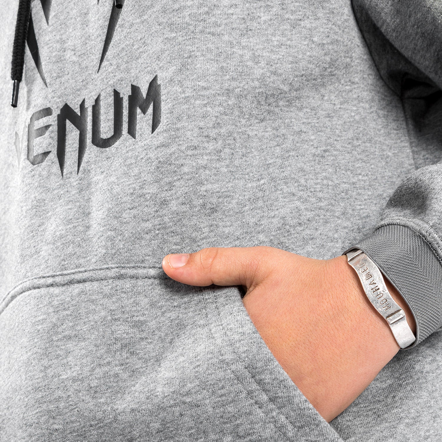 Sudadera con capucha Venum Classic - Para Niños - Gris Jaspeado Claro - Image 6