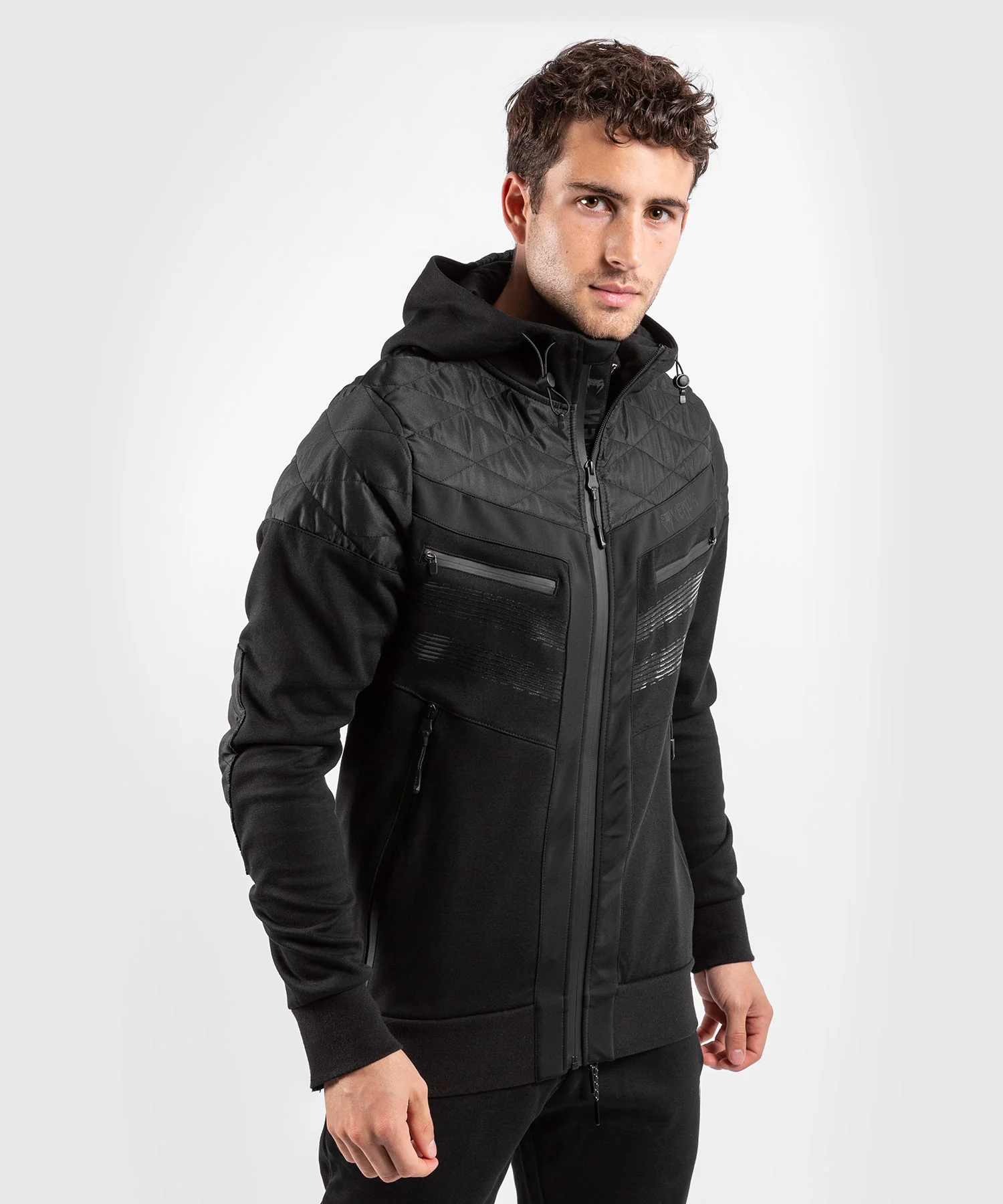 Sudadera con capucha Venum Laser 2.0 - Negro/Negro - Image 3
