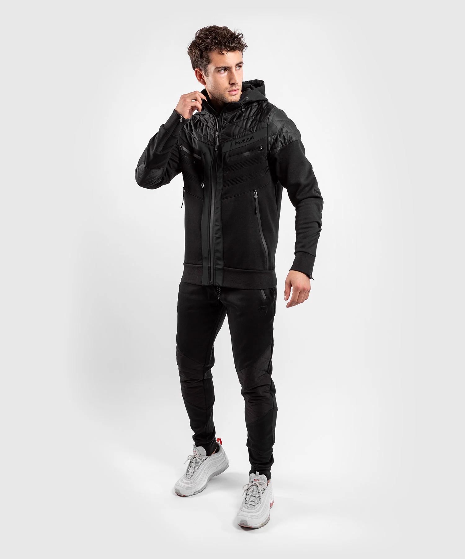 Sudadera con capucha Venum Laser 2.0 - Negro/Negro - Image 8