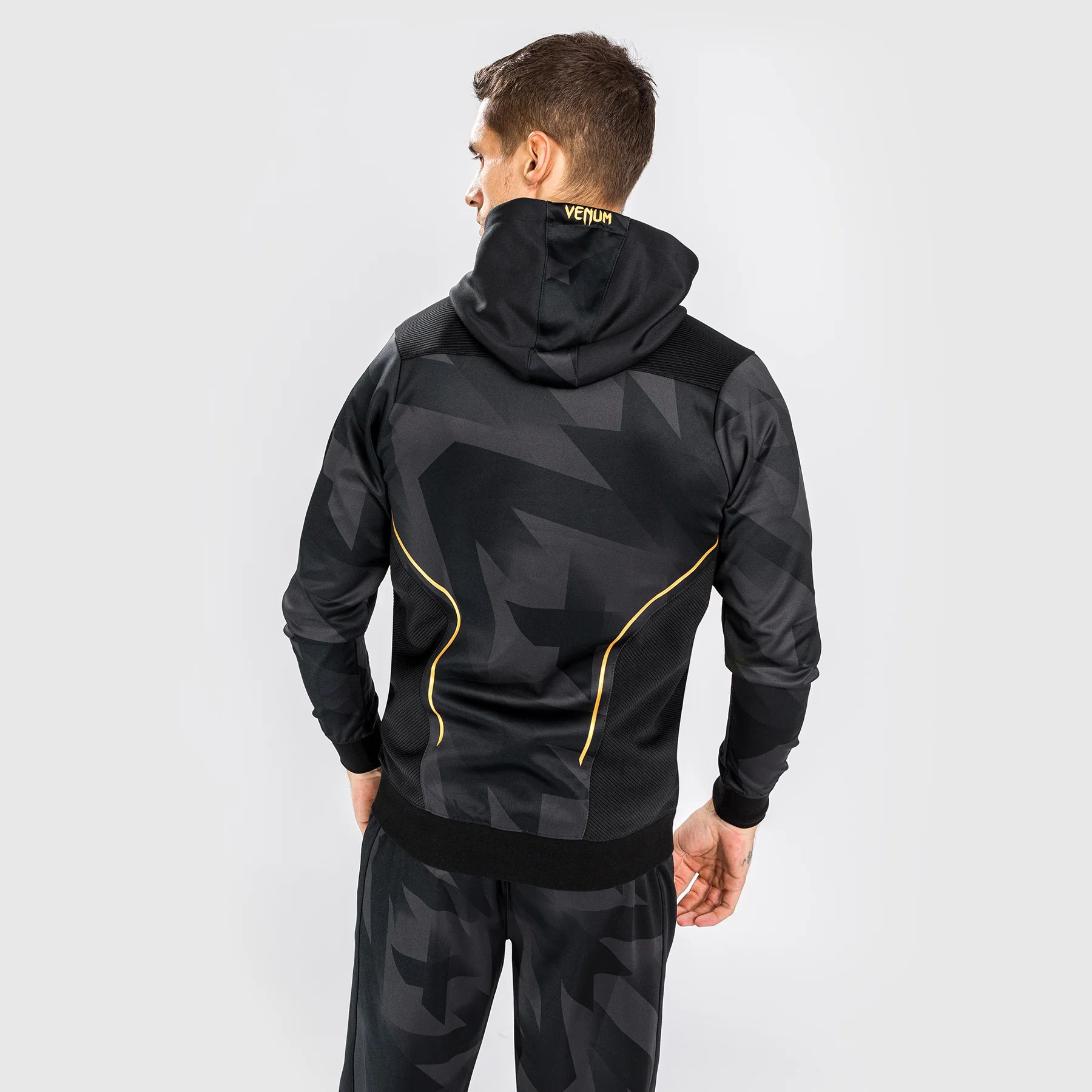 Sudadera con Capucha Venum Razor - Negro/Oro - Image 8