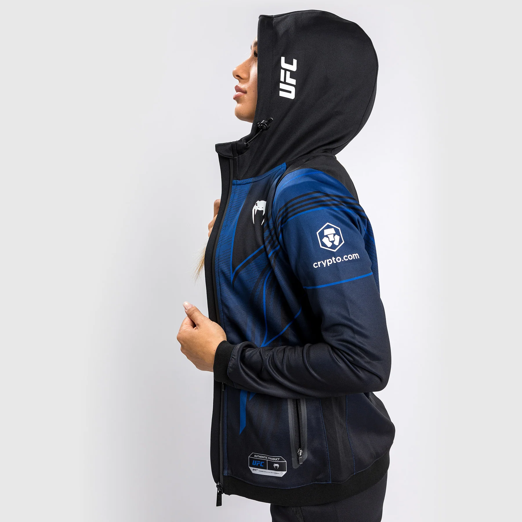 Sudadera con capucha Walkout para mujer UFC Venum Authentic Fight Night 2.0 - Midnight Edition - Image 5