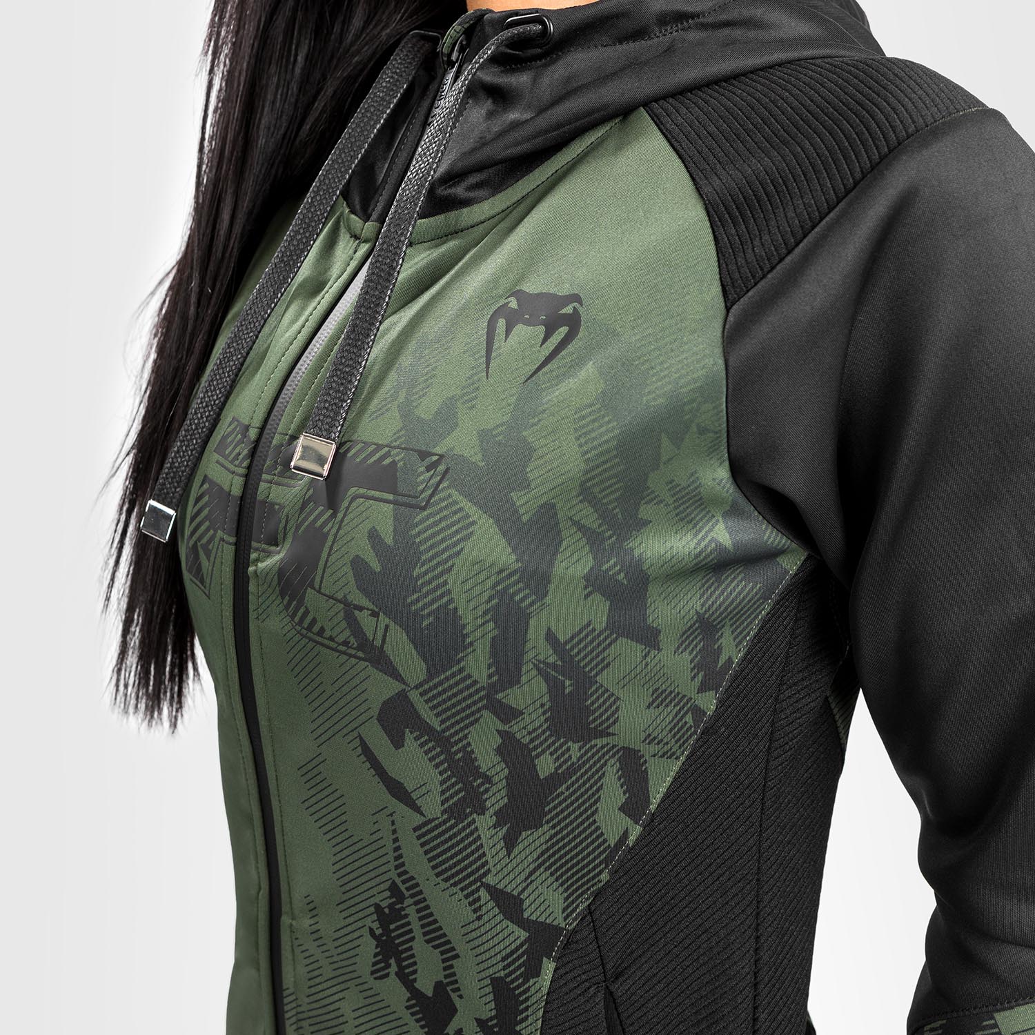 Sudadera Con Cremallera Para Mujer UFC Venum Authentic Fight Week - Caqui - Image 6