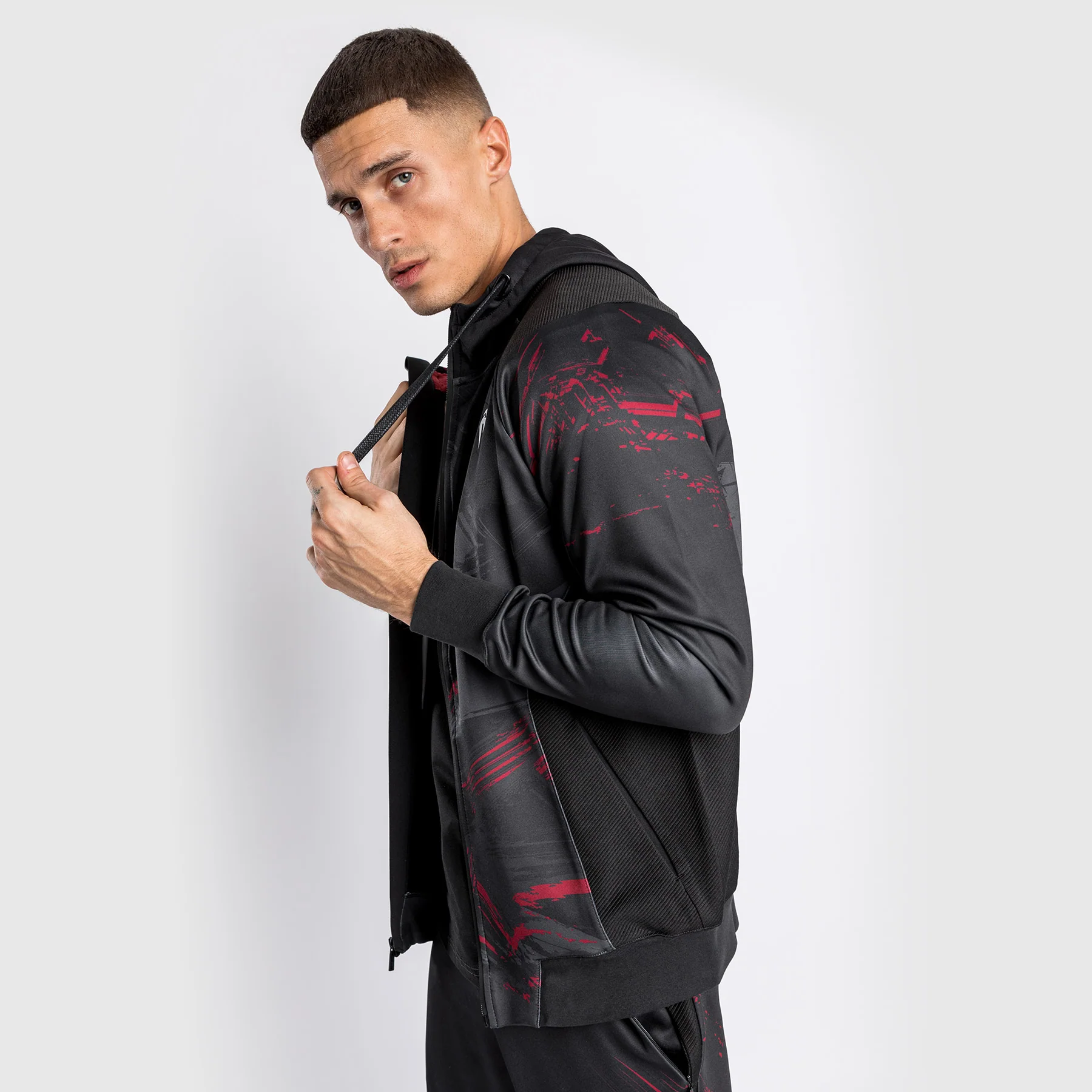 Sudadera con cremallera UFC Venum Authentic Fight Week 2.0 - Negro/Rojo - Image 7