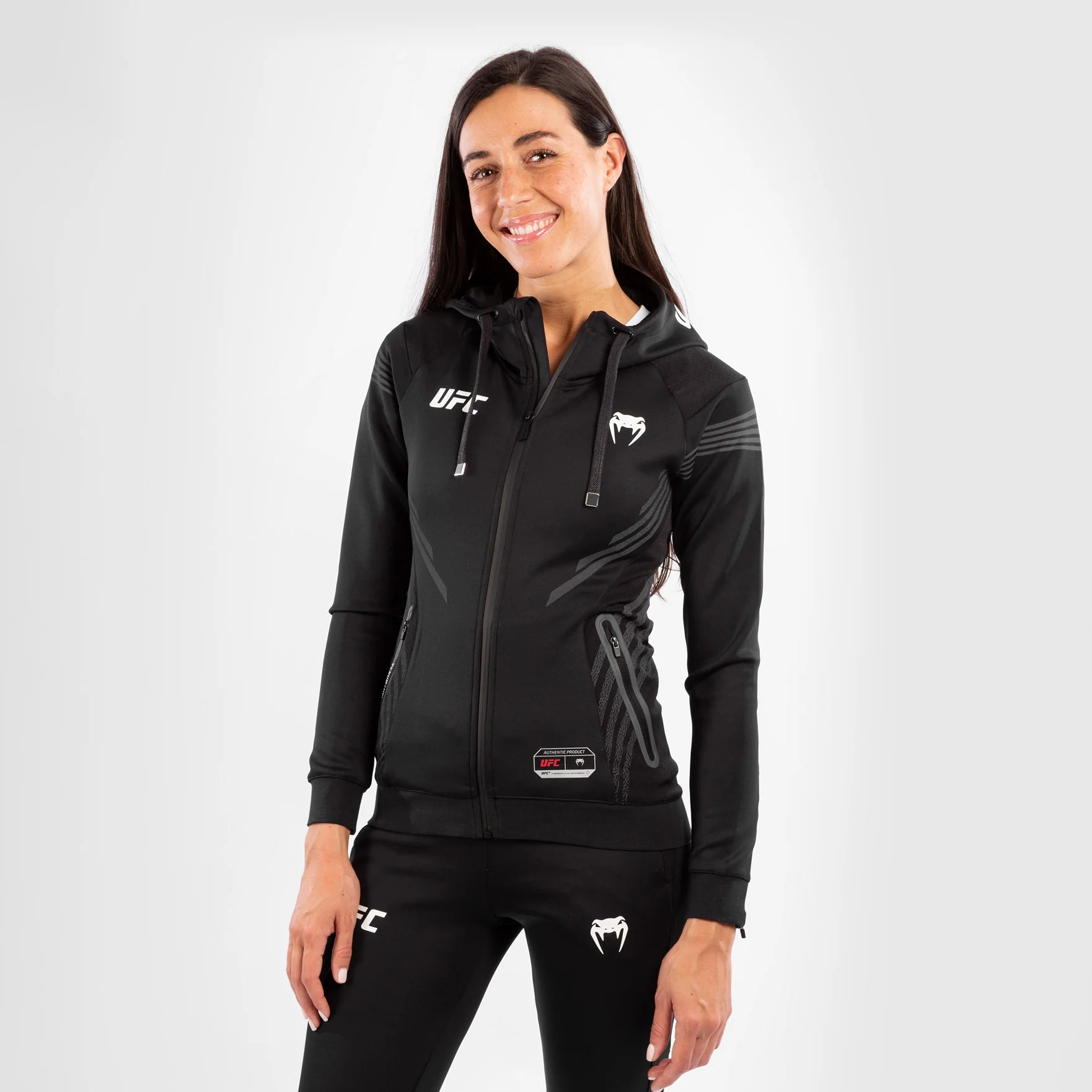 Sudadera Para Mujer UFC Venum Authentic Fight Night Walkout - Negro - Image 4