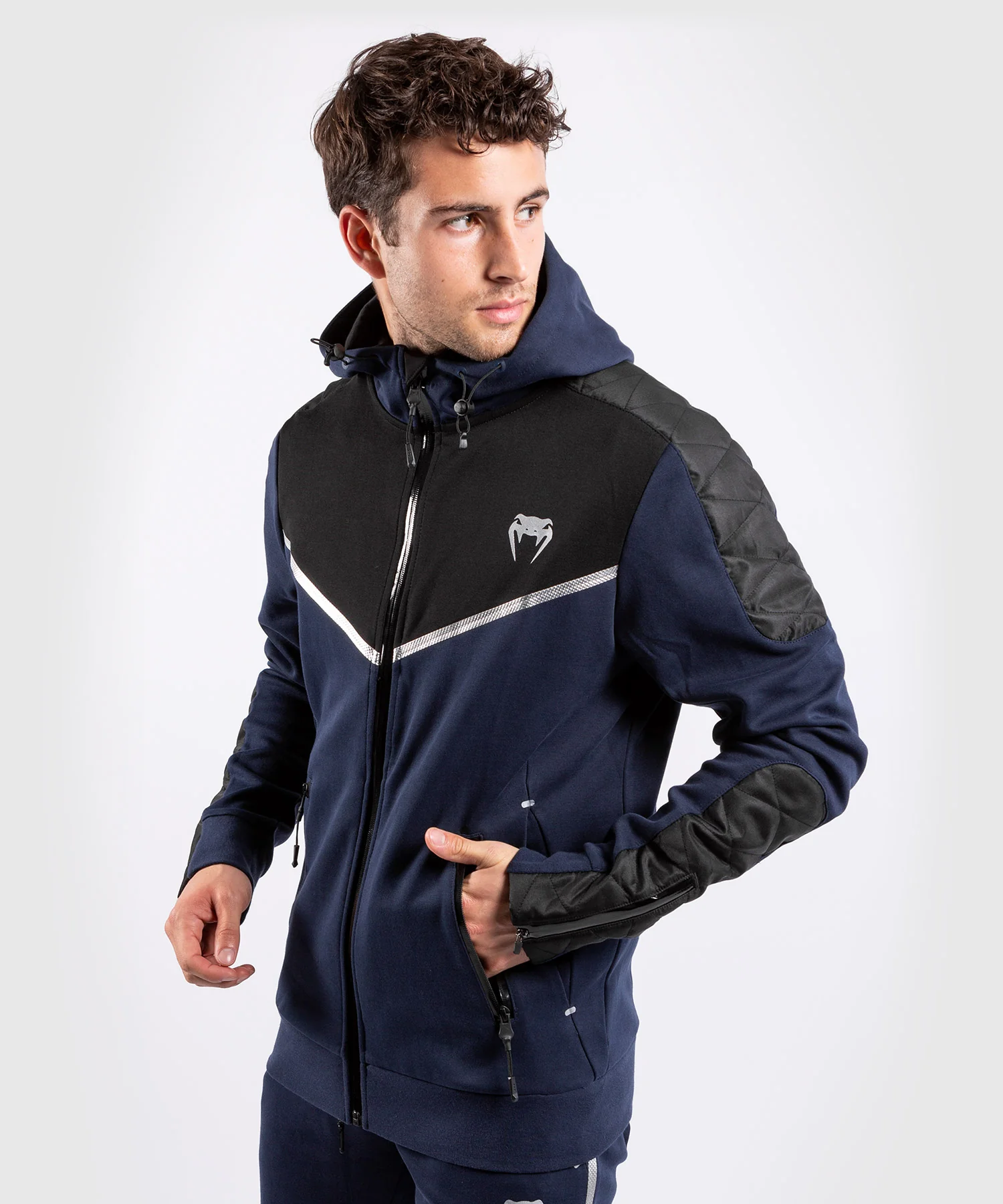 Sudadera Venum Laser Evo - Navy/Silver - Image 4