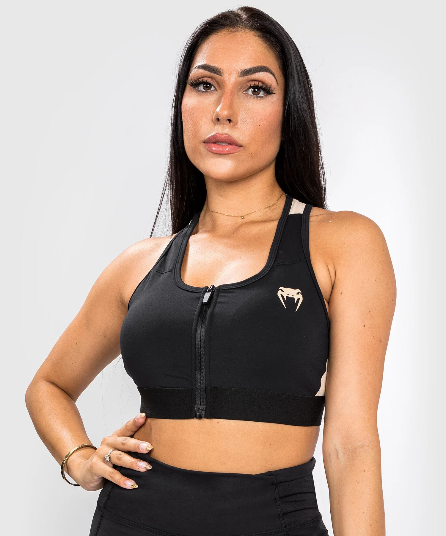 Sujetador deportivo Venum Moto – Negro/Arena