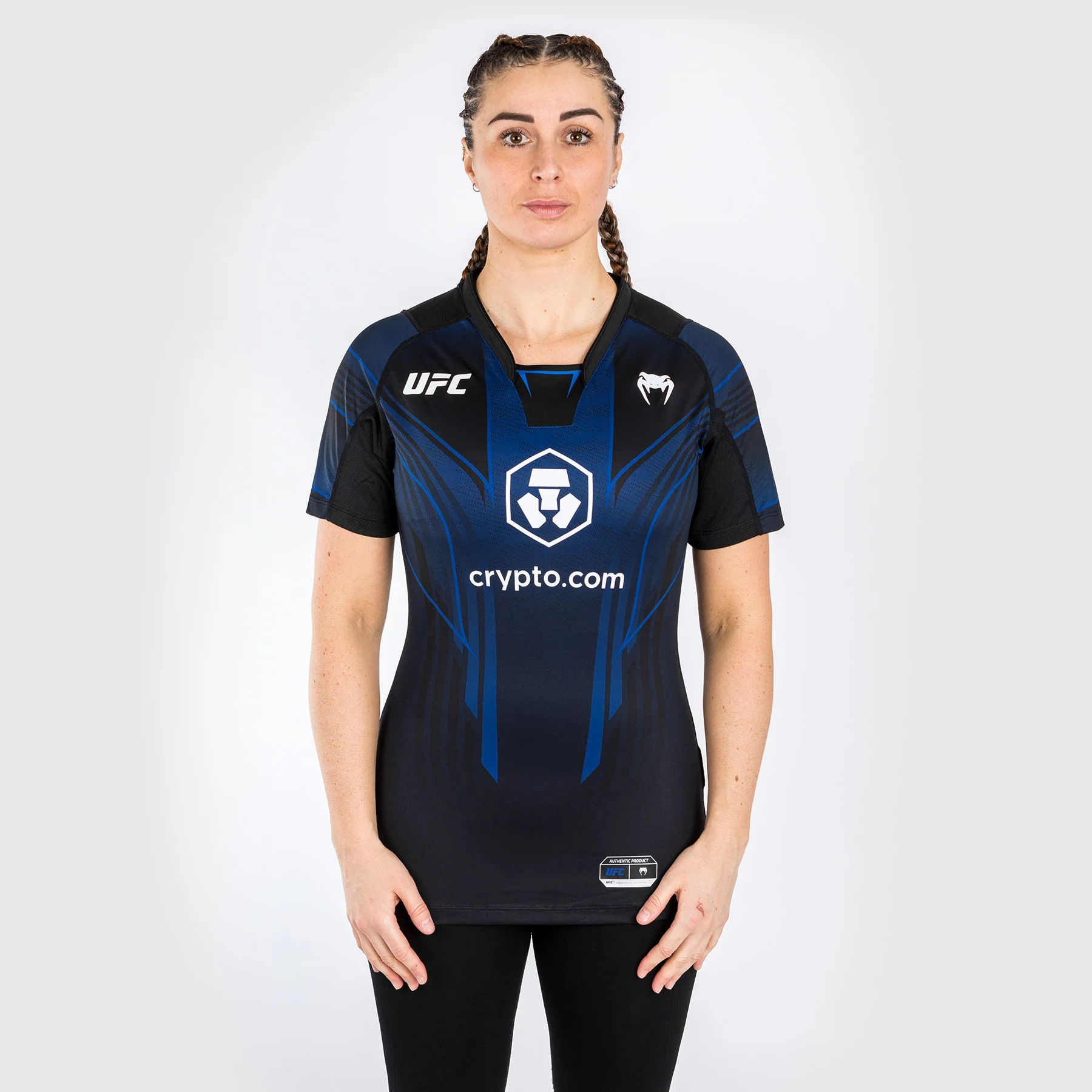 Camiseta UFC Venum personalizada Authentic Fight Night 2.0 para mujer - Midnight Edition - Image 2
