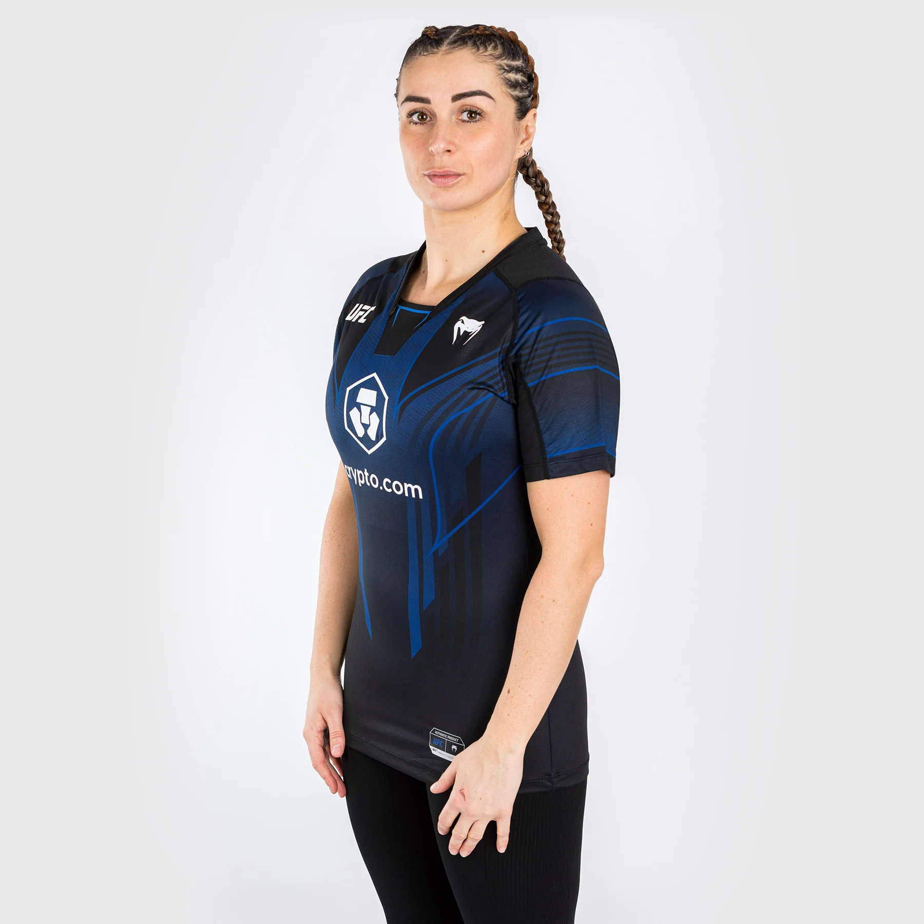 Camiseta UFC Venum personalizada Authentic Fight Night 2.0 para mujer - Midnight Edition - Image 3
