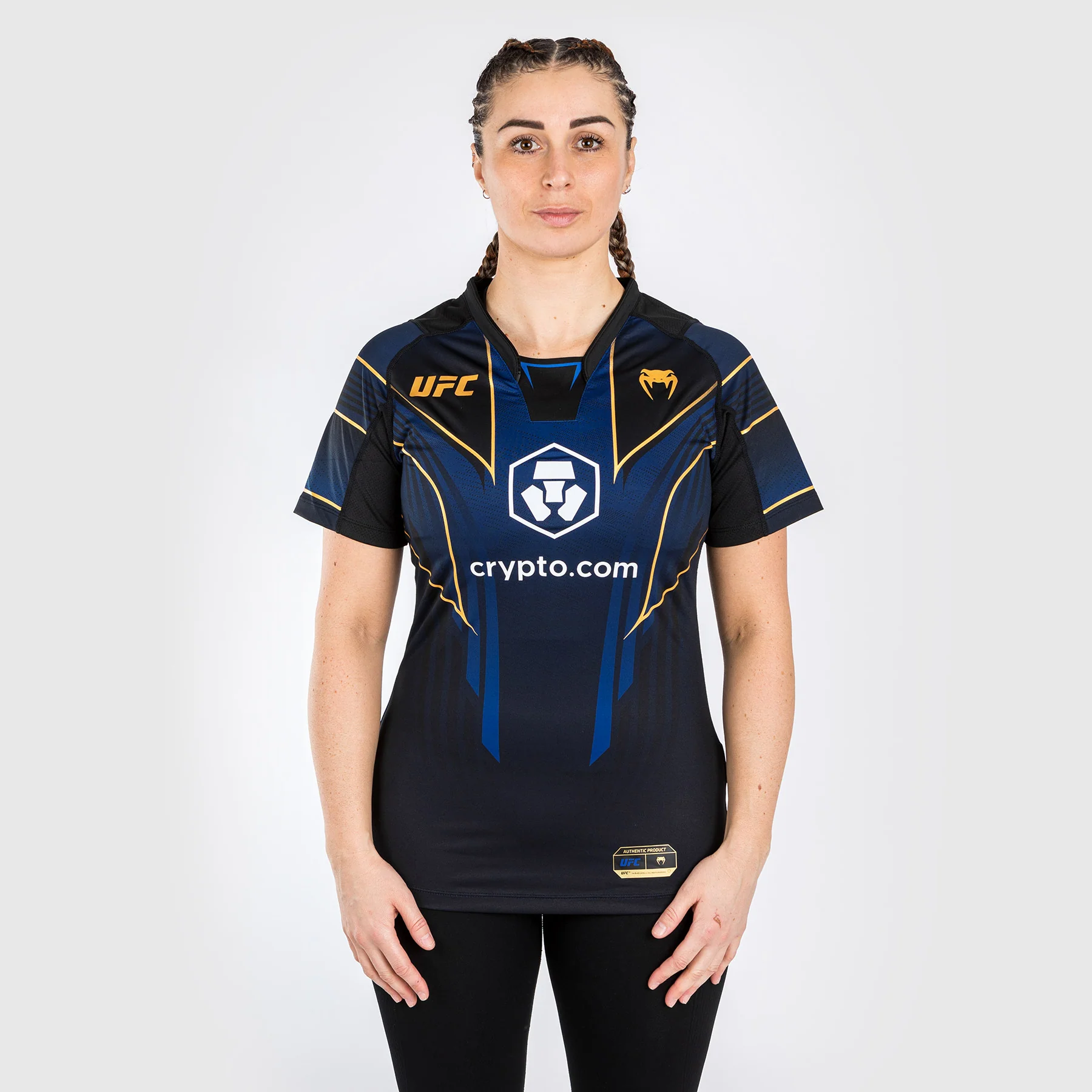 Camiseta UFC Venum personalizada Authentic Fight Night 2.0 para mujer - Midnight Edition - Champion - Image 2