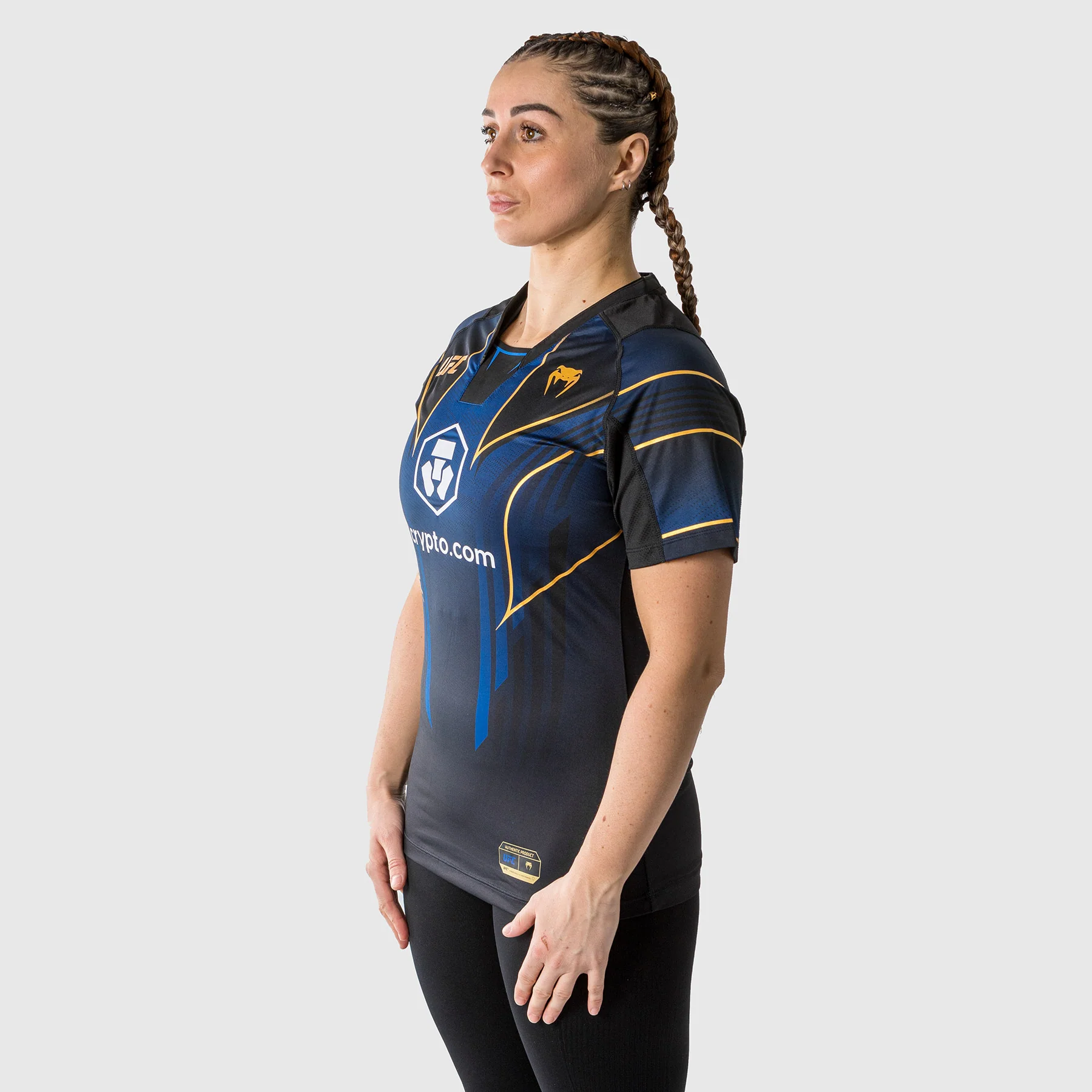 Camiseta UFC Venum personalizada Authentic Fight Night 2.0 para mujer - Midnight Edition - Champion - Image 3