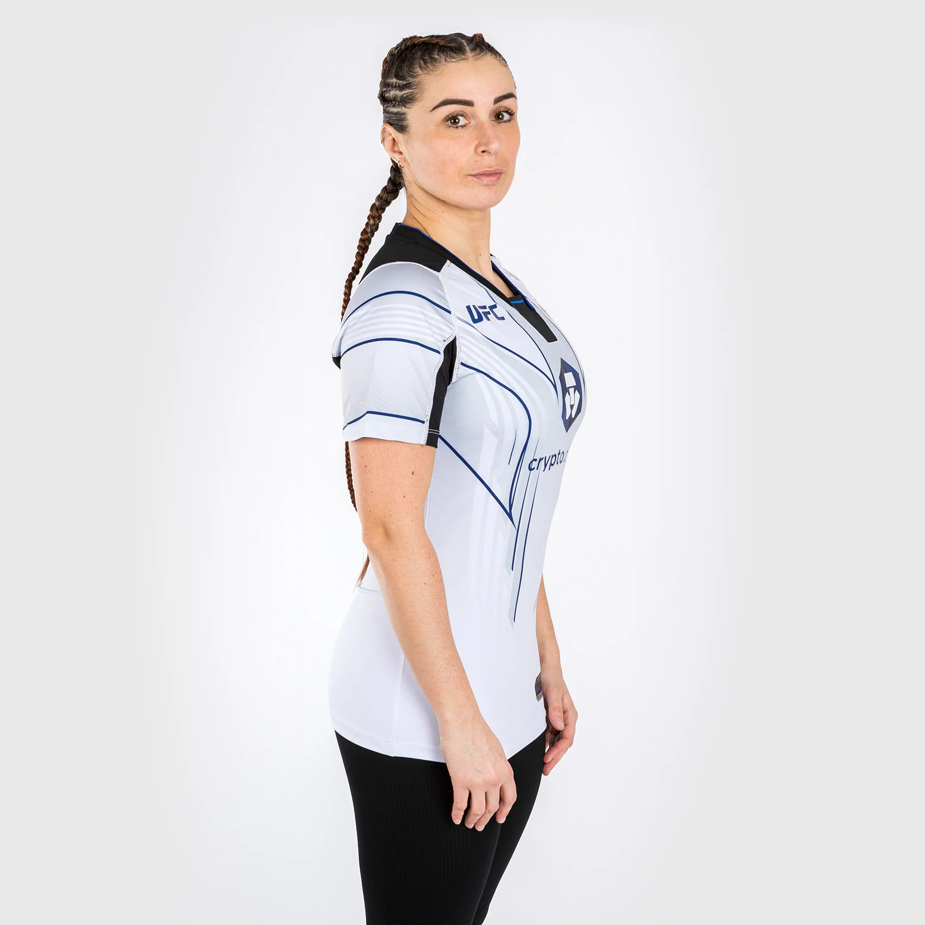 Camiseta UFC Venum personalizada Authentic Fight Night 2.0 para mujer - Midnight Edition - Ice - Image 4