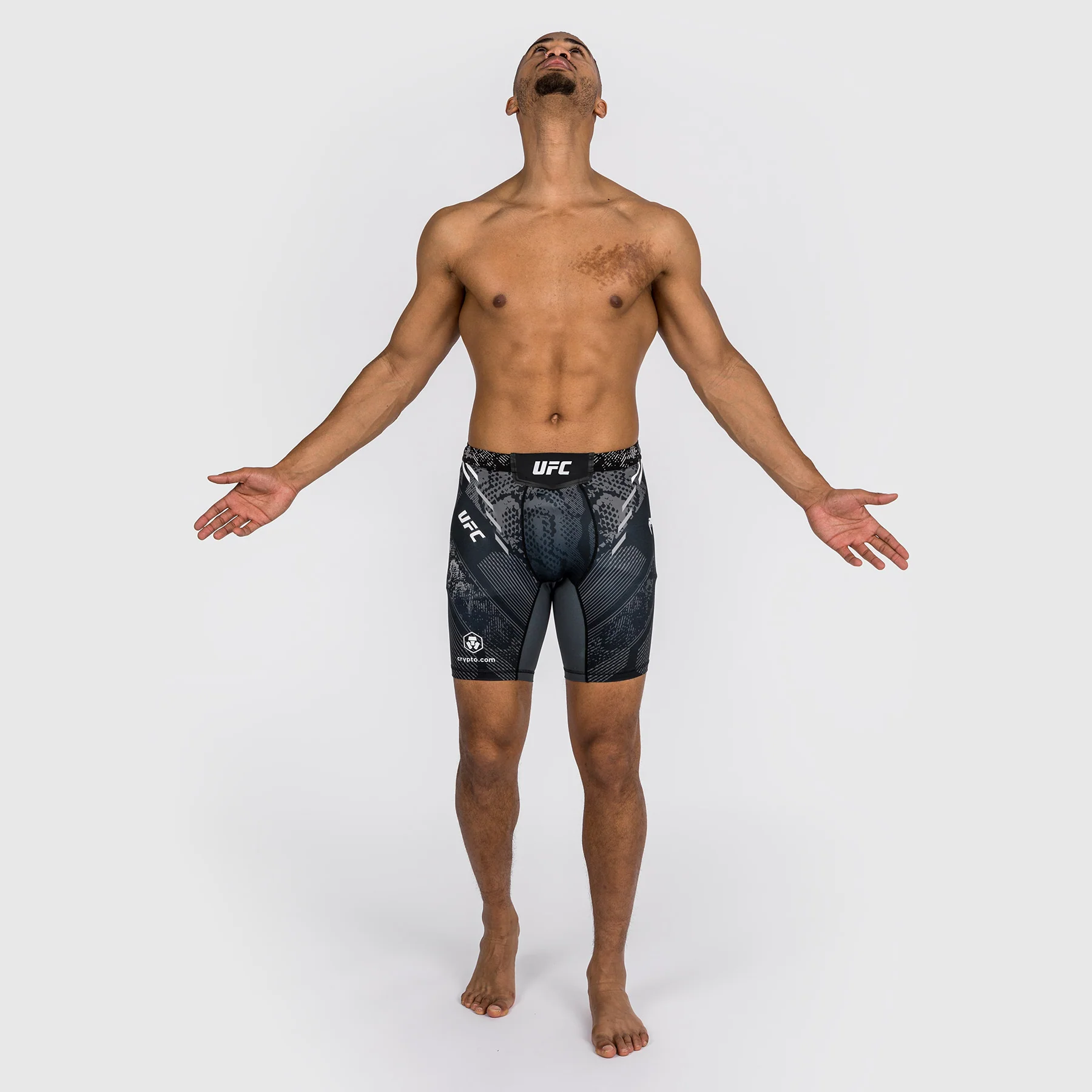 UFC Adrenaline by Venum Authentic Fight Night Pantalón Corto Vale Tudo para Hombre - Negro - Image 3
