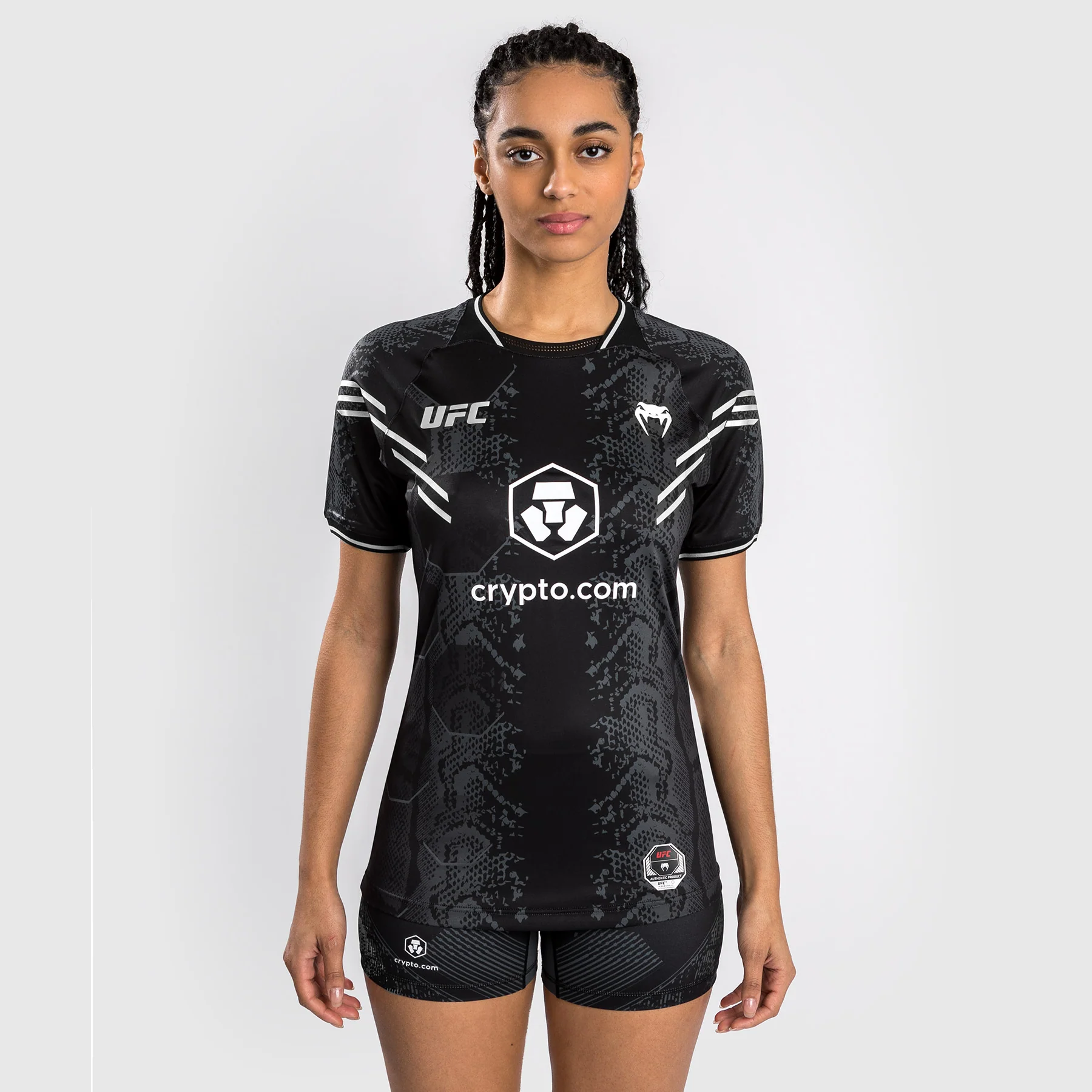 UFC Adrenaline by Venum Authentic Fight Night T-shirt Walkout para Mujer - Negro