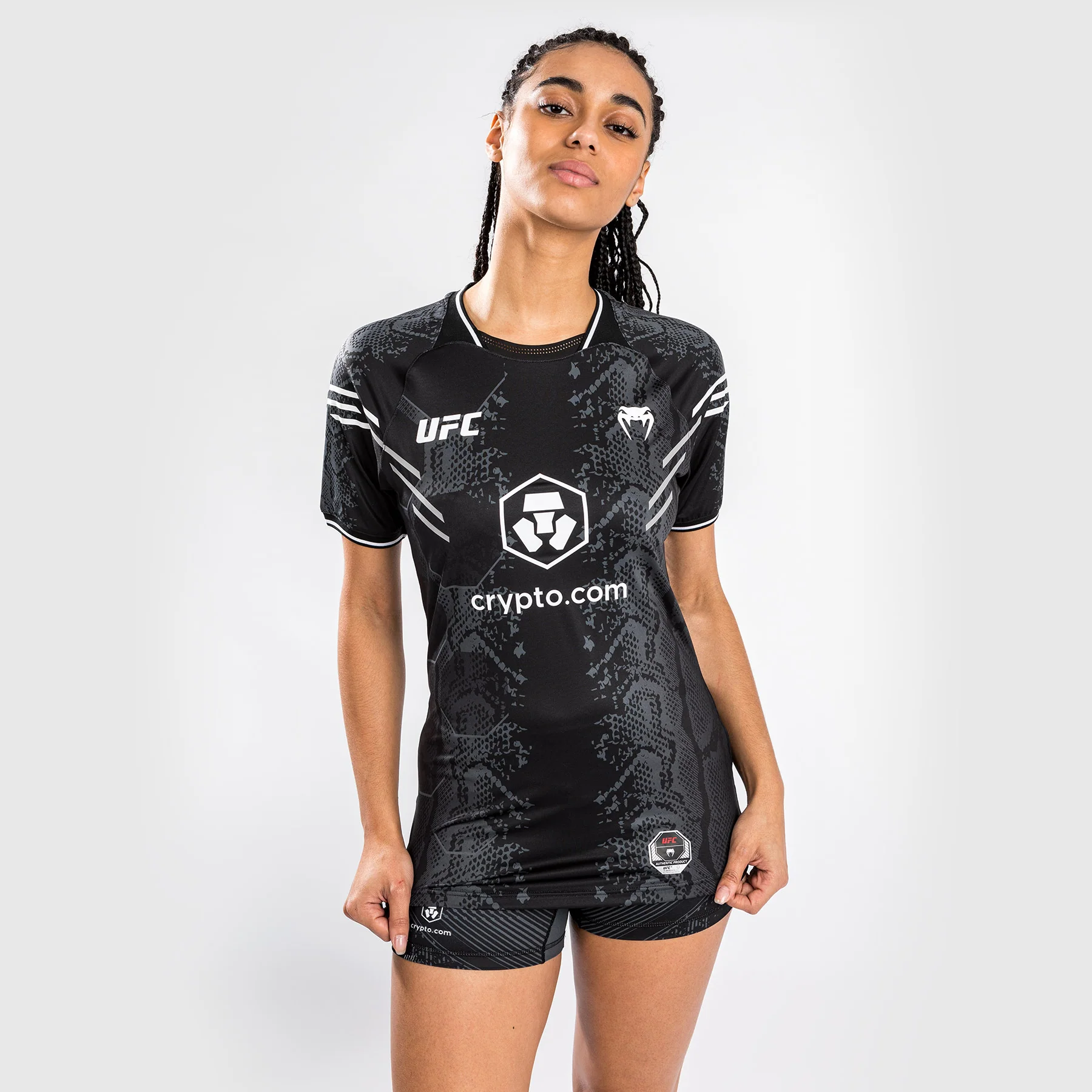 UFC Adrenaline by Venum Authentic Fight Night T-shirt Walkout para Mujer - Negro - Image 3