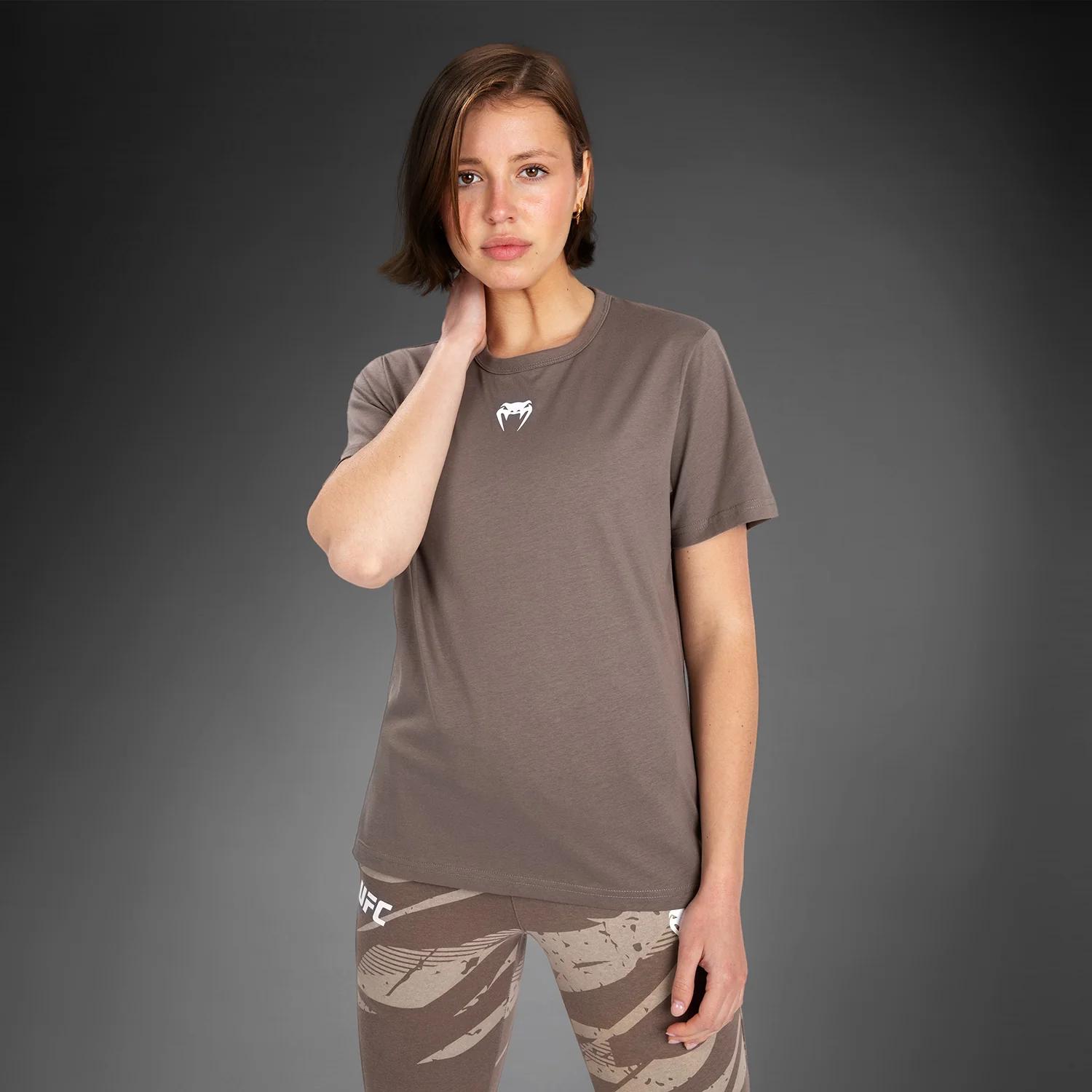 UFC Adrenaline By Venum Fight Week Camiseta de Algodón de Manga Corta para Mujer - Bronce