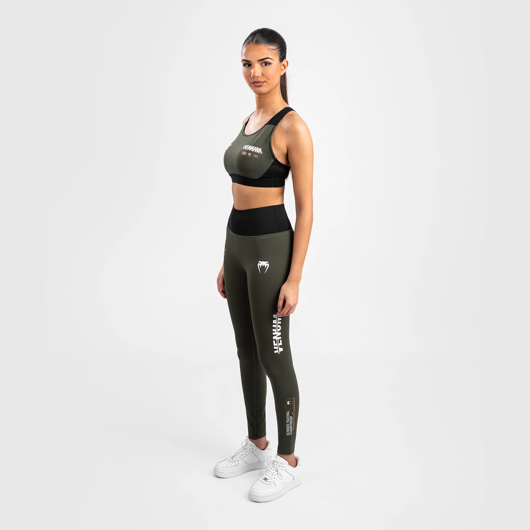 UFC Adrenaline by Venum Fight Week Performance Tight para Mujer - Caqui/Bronce - Image 3