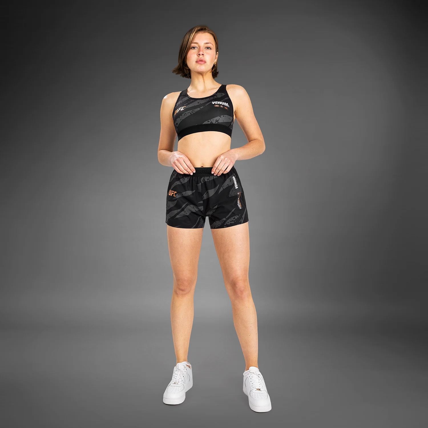 UFC Adrenaline By Venum Fight Week Pantalones Cortos de Rendimiento para Mujer - Urban Camo - Image 10