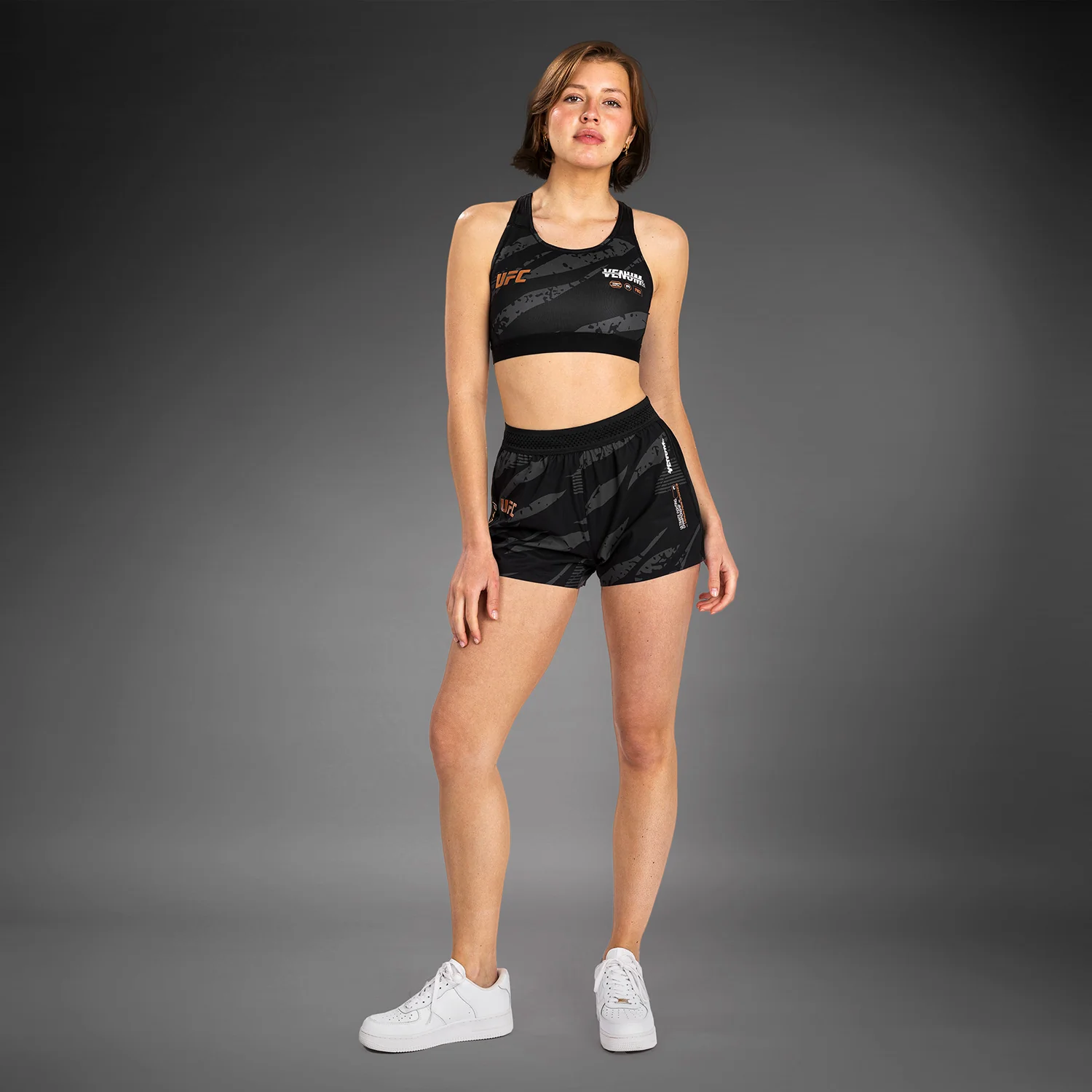 UFC Adrenaline By Venum Fight Week Pantalones Cortos de Rendimiento para Mujer - Urban Camo - Image 2