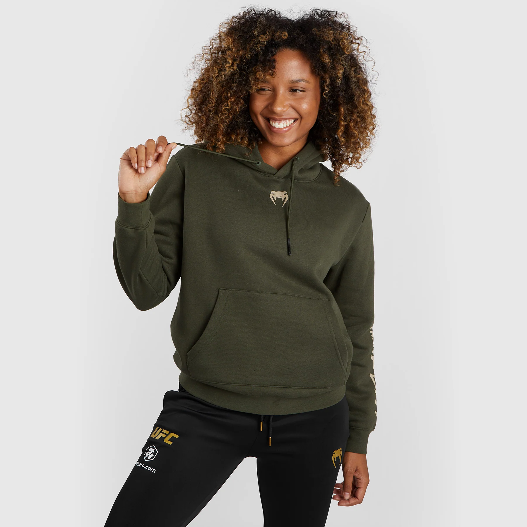 UFC Adrenaline by Venum Fight Week Sudadera con Capucha para Mujer - Caqui - Image 6