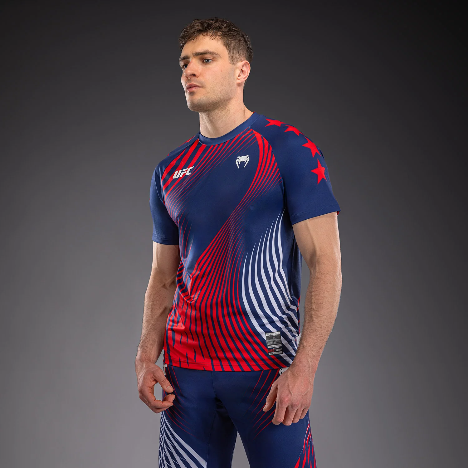 Official UFC Freedom 250 by Venum Authentic Fight Night Walkout Jersey para hombre - Azul - Image 2