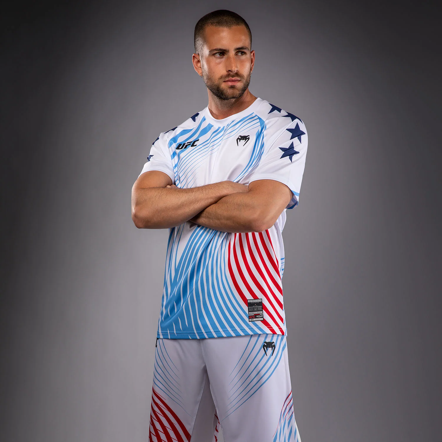 Official UFC Freedom 250 by Venum Authentic Fight Night Walkout Jersey para hombre - Blanco - Image 3