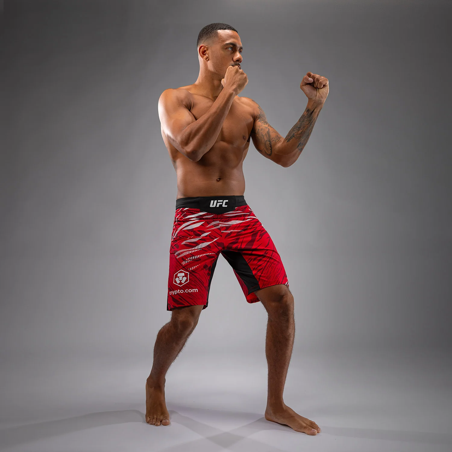 UFC Fusion by Venum Authentic Fight Night Shorts de Lucha para Hombre - Ajuste Largo - Rojo - Image 5
