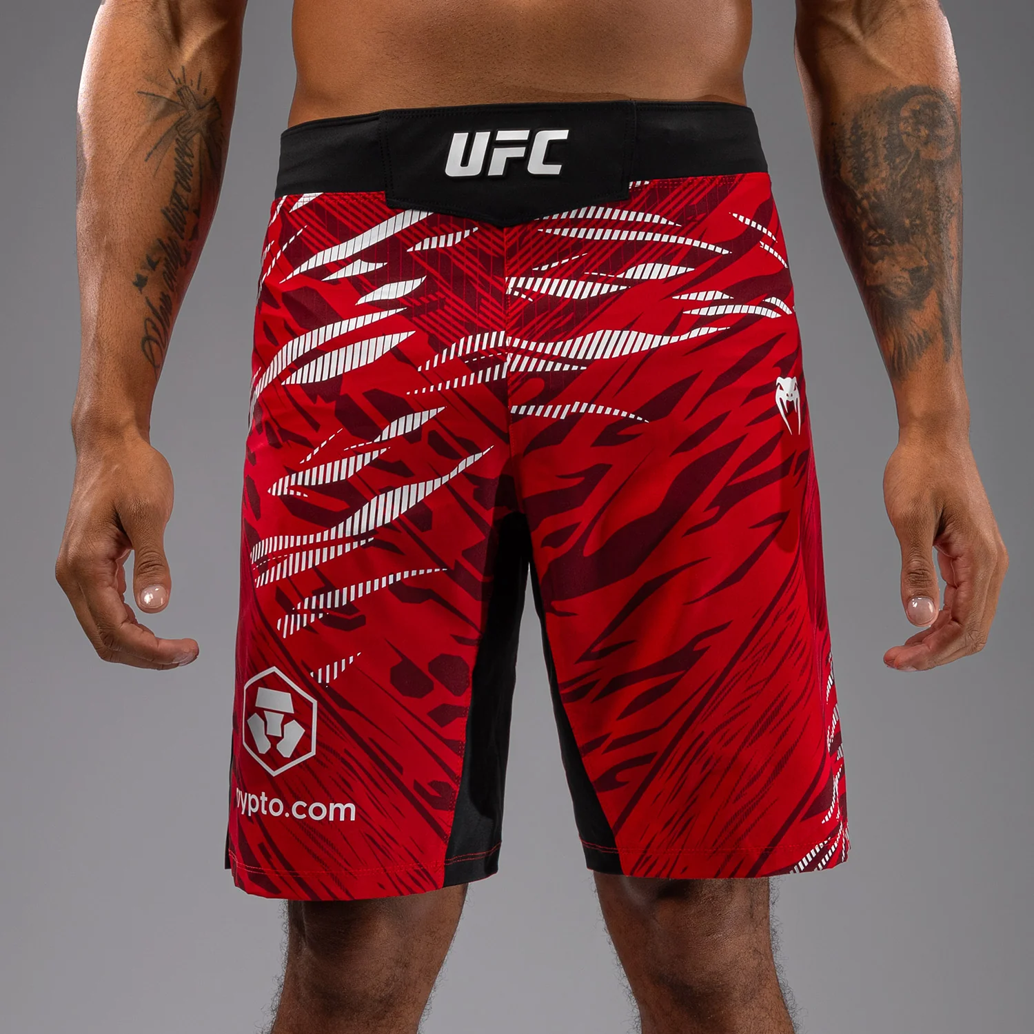 UFC Fusion by Venum Authentic Fight Night Shorts de Lucha para Hombre - Ajuste Largo - Rojo - Image 6