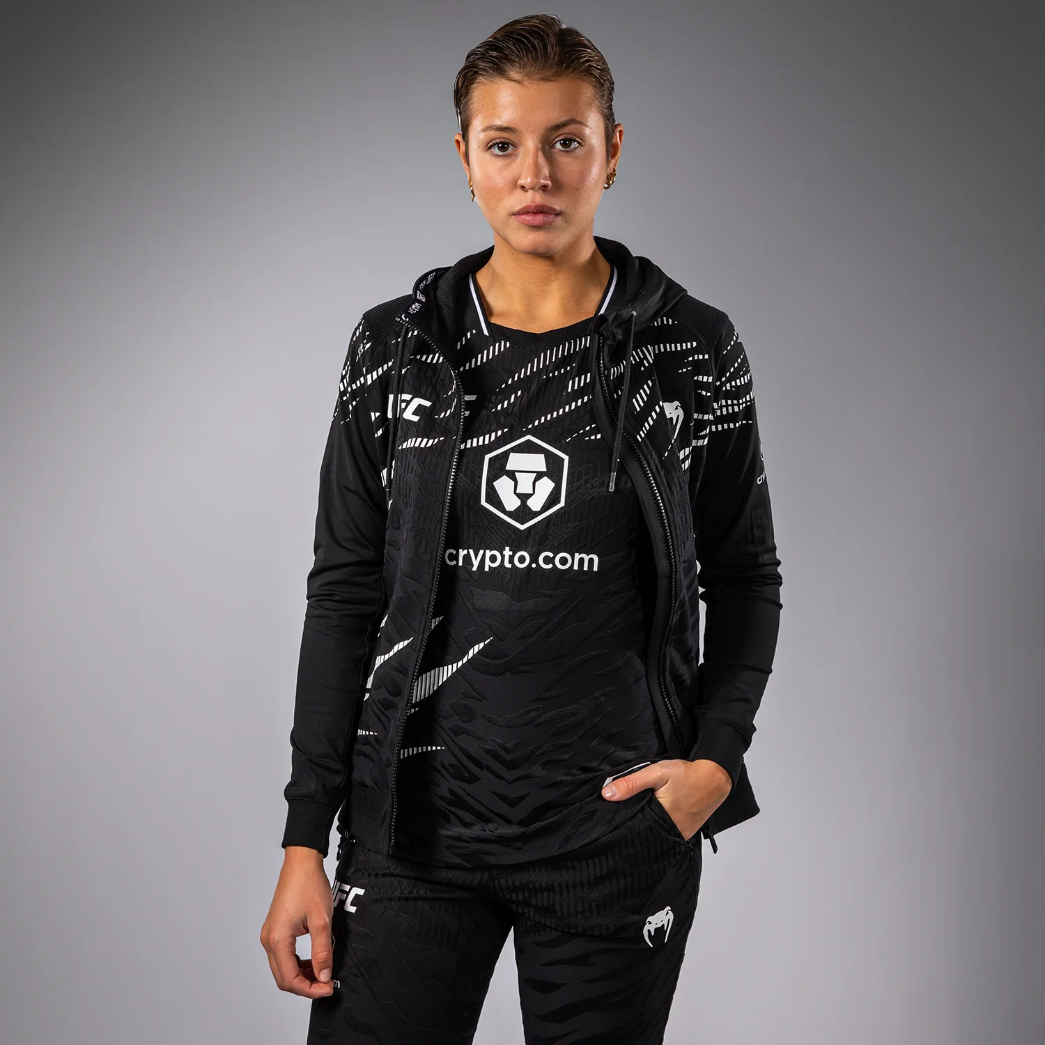 UFC Fusion by Venum Authentic Fight Night Sudadera con Capucha para Mujer - Negro - Image 5