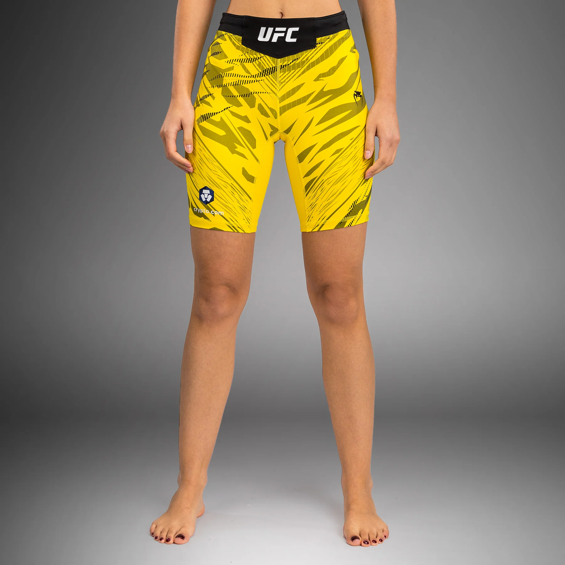 UFC Fusion by Venum Authentic Fight Night Vale Tudo Shorts para Mujer - Ajuste Largo - Amarillo