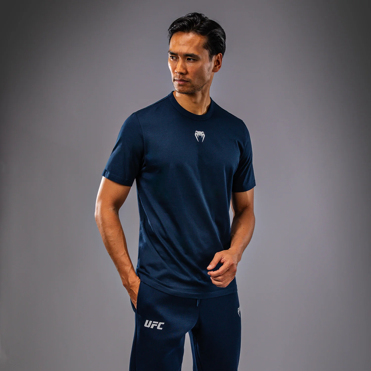 UFC Fusion by Venum Fight Week Camiseta de Manga Corta para Hombre - Solid Azul oceánico - Image 4