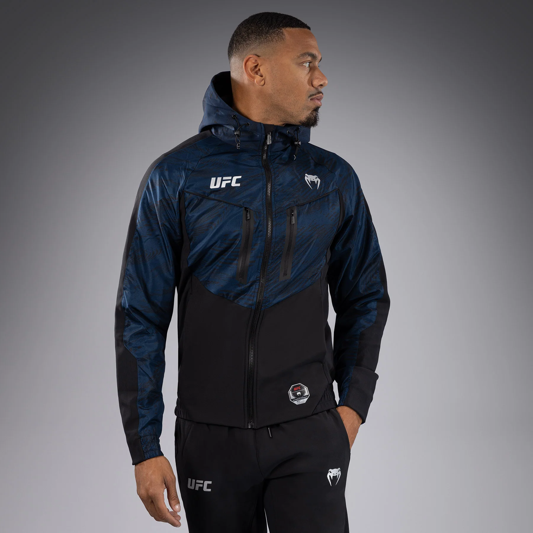 UFC Fusion by Venum Fight Week Sudadera con Cremallera para Hombre - Azul oceánico